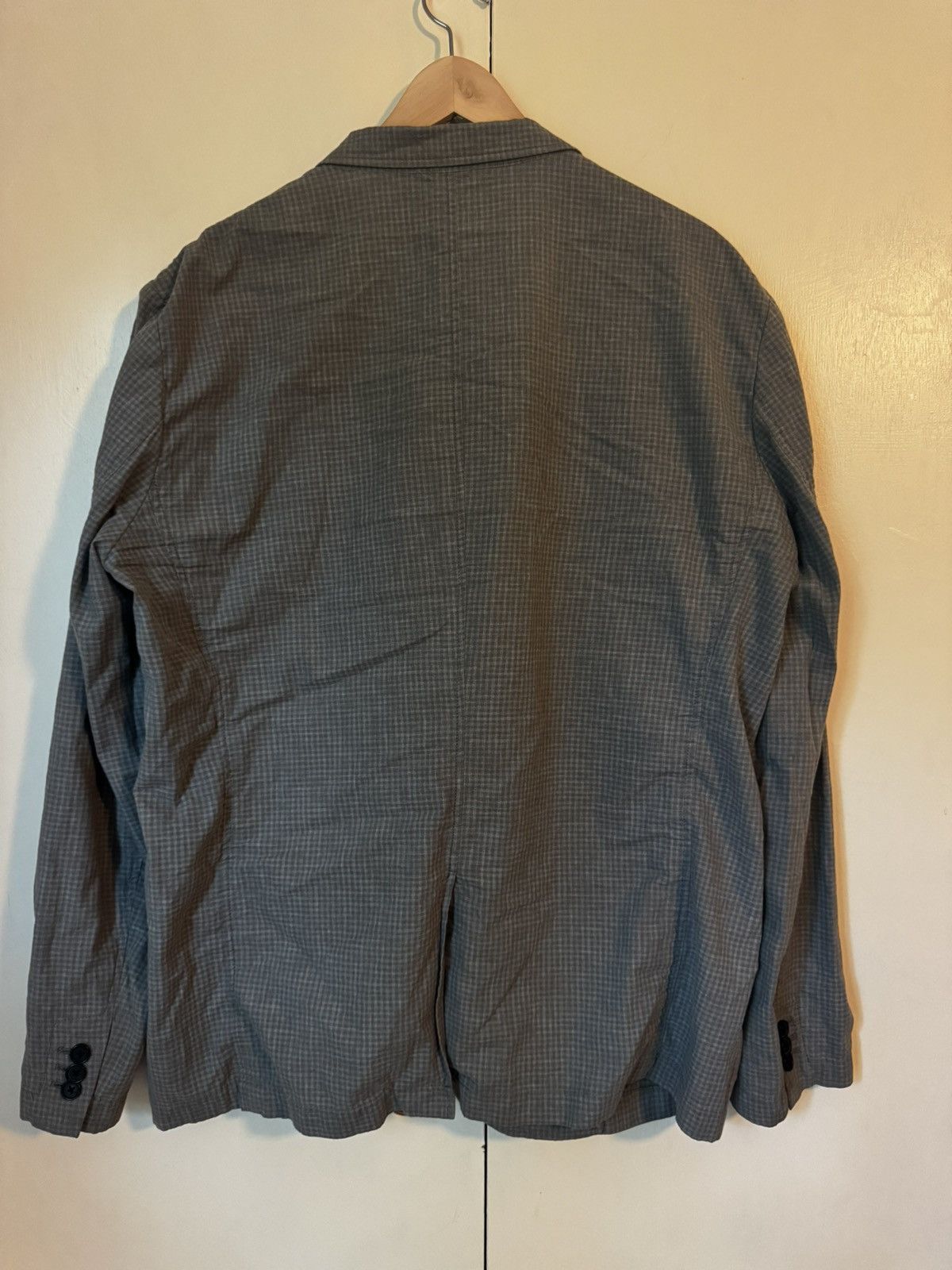 Michael Bastian XL Grey Plaid Unstructured Michael Bastian Sport Coat Size 44R - 2 Thumbnail