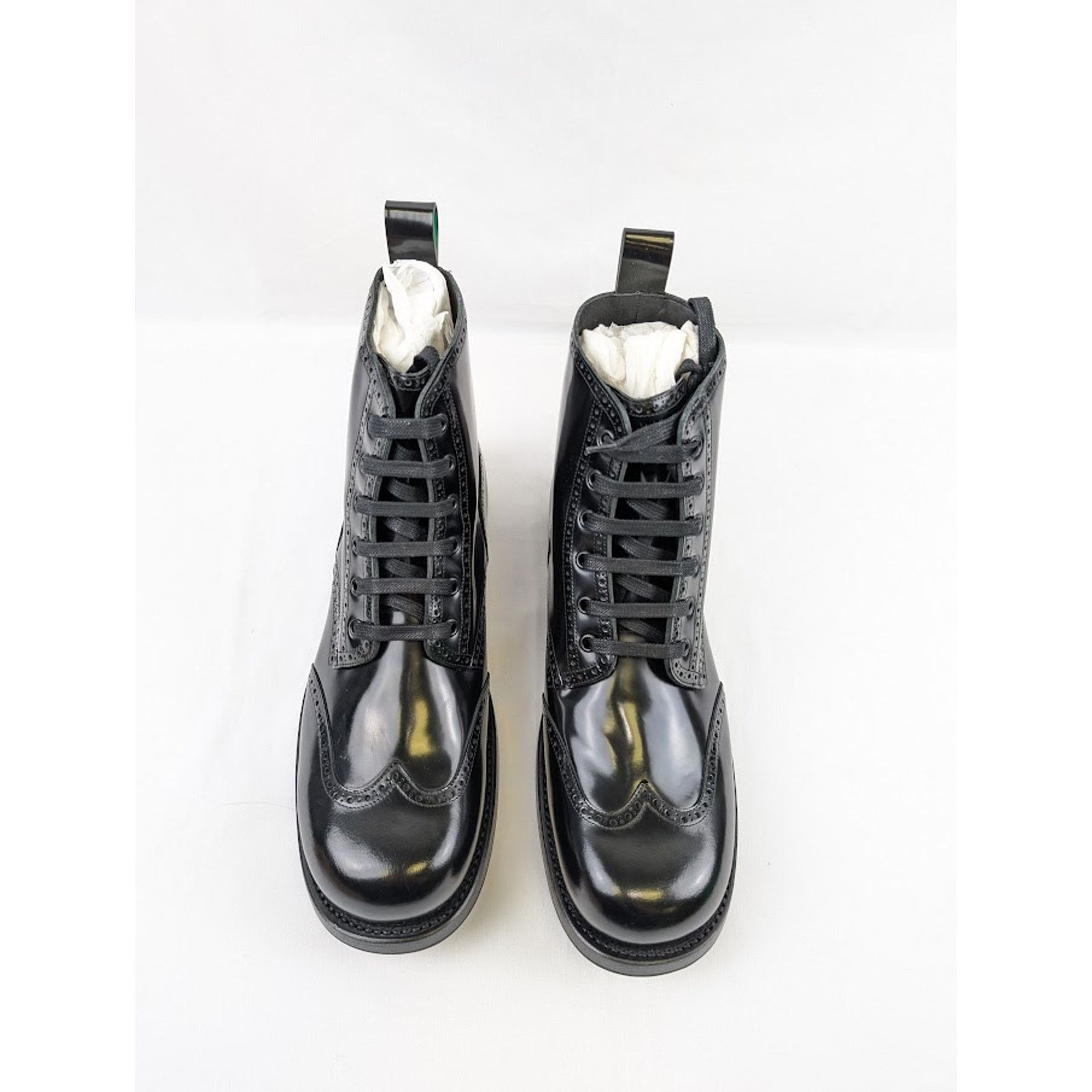 Bottega Veneta o1rshd1 Gloss Vinyl Wardrobe Ankle Boots in Black Size US 8 / EU 41 - 16 Thumbnail