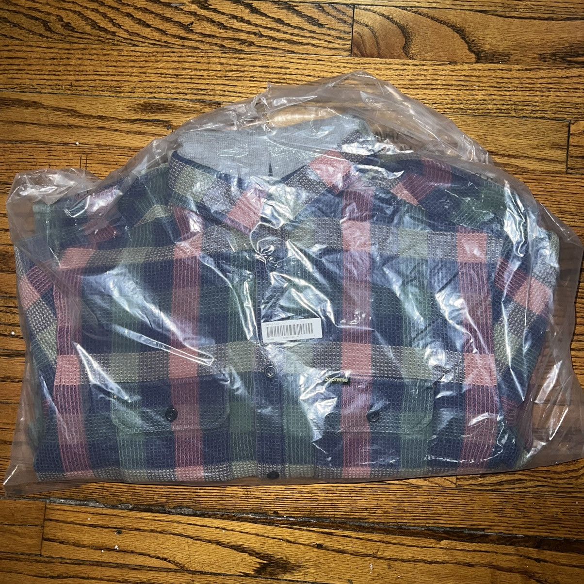 Supreme Supreme Waffle Plaid Hooded Shirt Multicolor Size: S Size US S / EU 44-46 / 1 - 4 Thumbnail