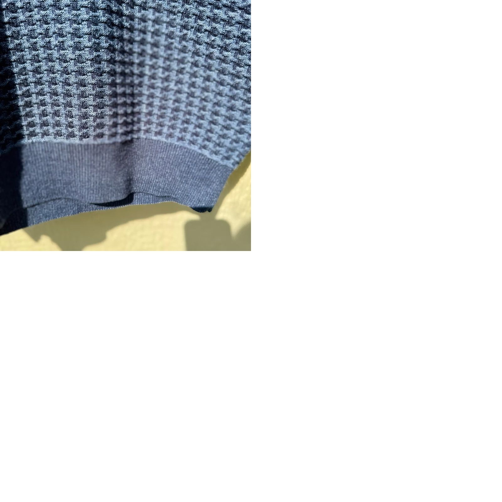 Vintage Tom James Blue Quarter Zip Pullover Sweater Textured Knit Cotton Blend Mens M/L Size US M / EU 48-50 / 2 - 9 Thumbnail