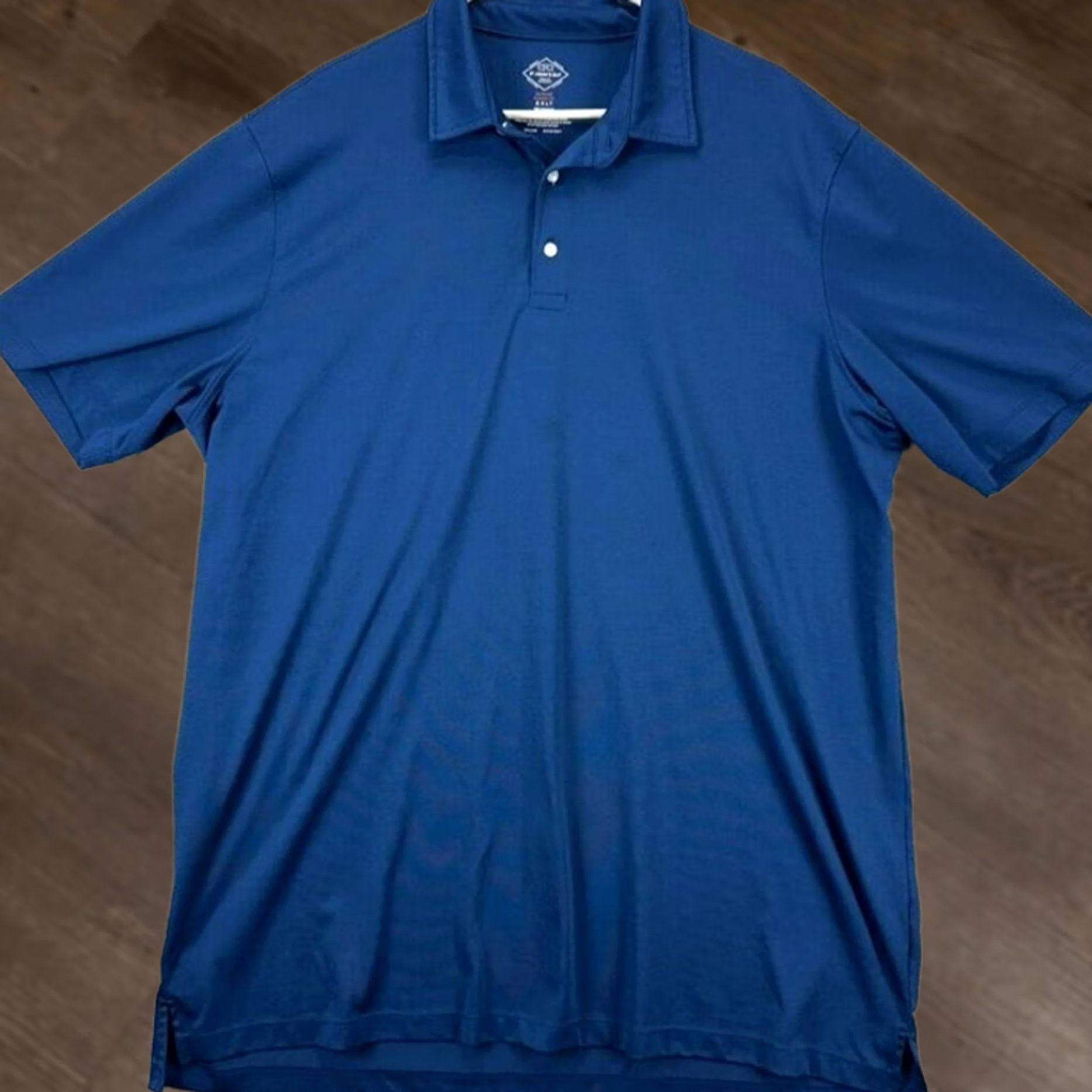 Vintage St. Johns Bay Golf Polo Shirt Mens 2XLT Tall Blue Classic Fit Rugby Quick-Dri Outdoor Sports Adult Size US XXL / EU 58 / 5 - 1 Thumbnail