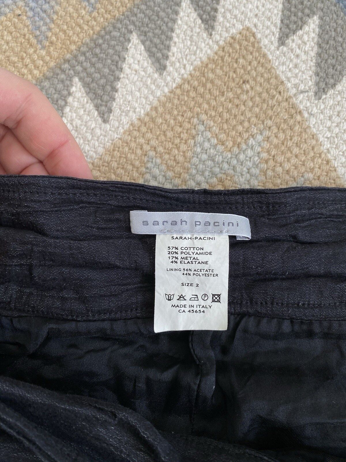 Sarah Pacini Sarah Pacini Cotton Nylon Slim Fit Pants Trousers Size 27" / US 4 / IT 40 - 10 Thumbnail