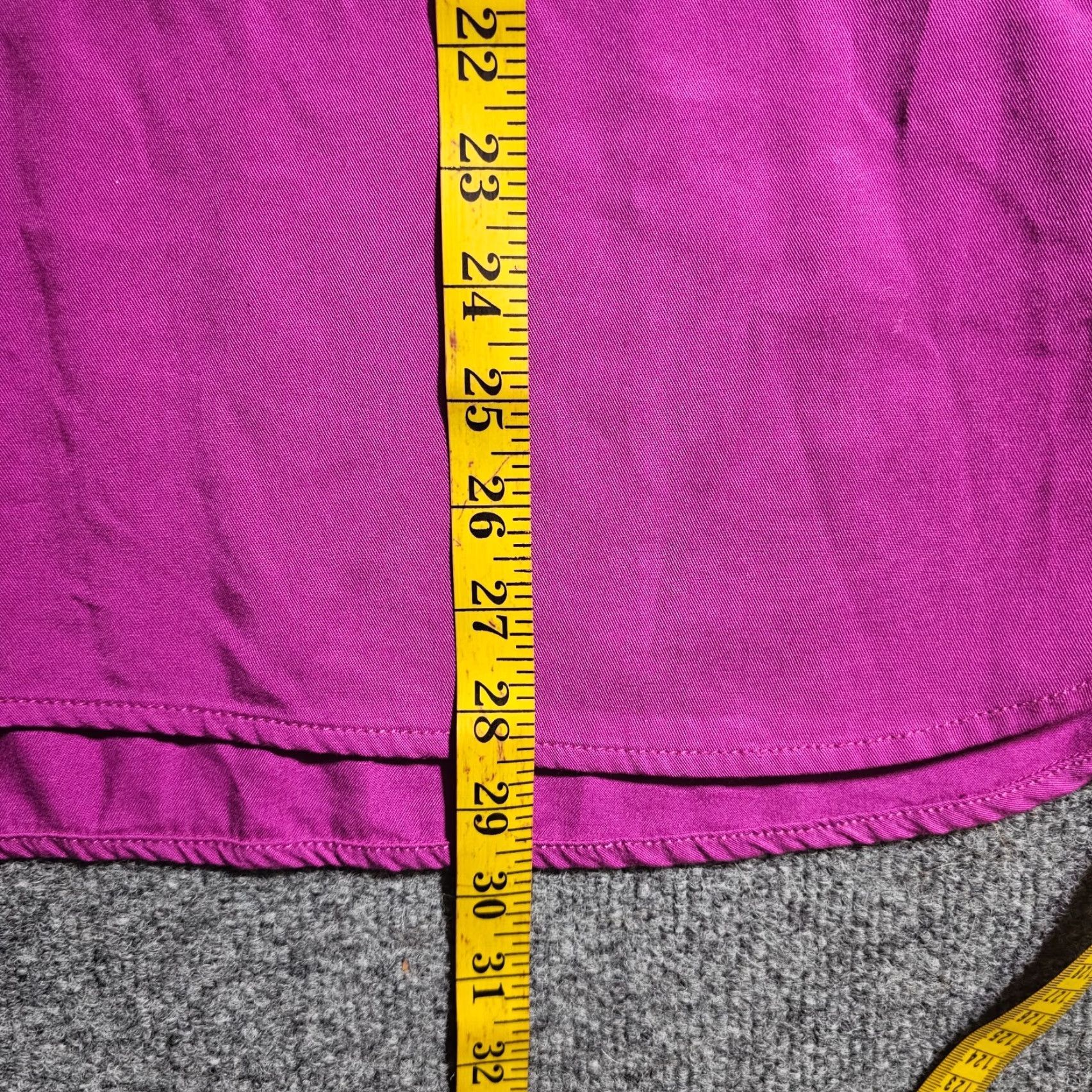 J. Jill J Jill Top Blouse Women PL Pink Purple Button Long Sleeve Classic Career Twill Lyocell Viscose Size L / US 10 / IT 46 - 6 Thumbnail