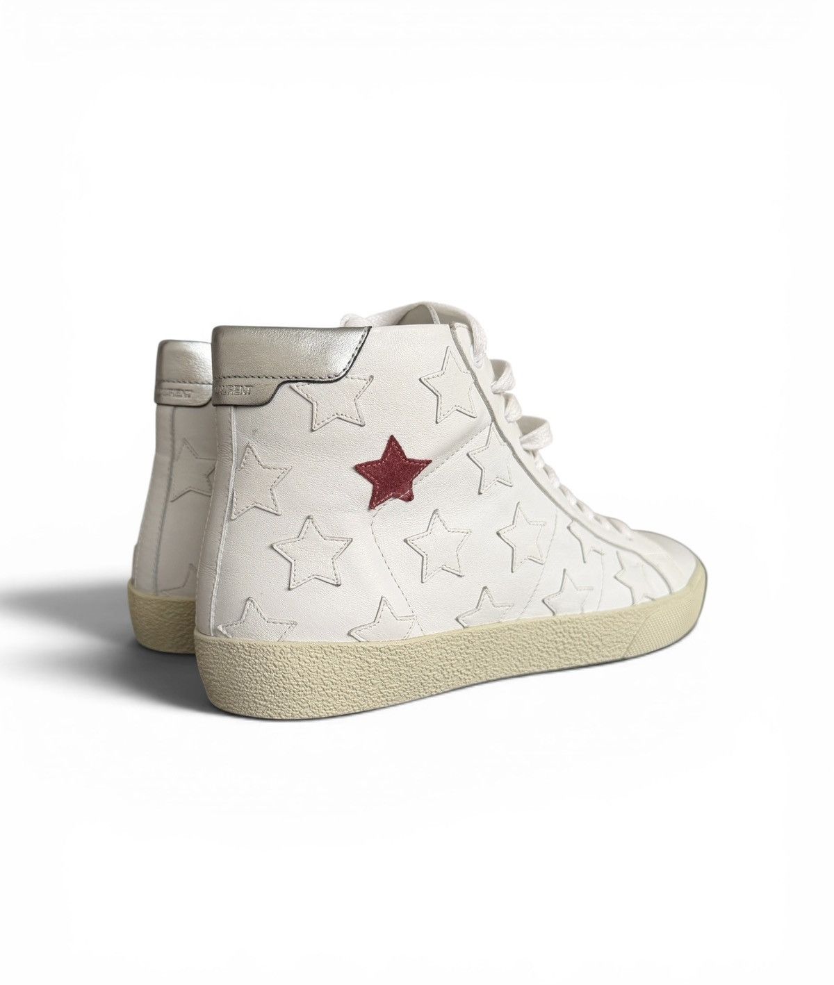 Saint Laurent Paris Saint Laurent SL06 Star Hi-Top leather sneakers Size US 7 / EU 40 - 3 Thumbnail