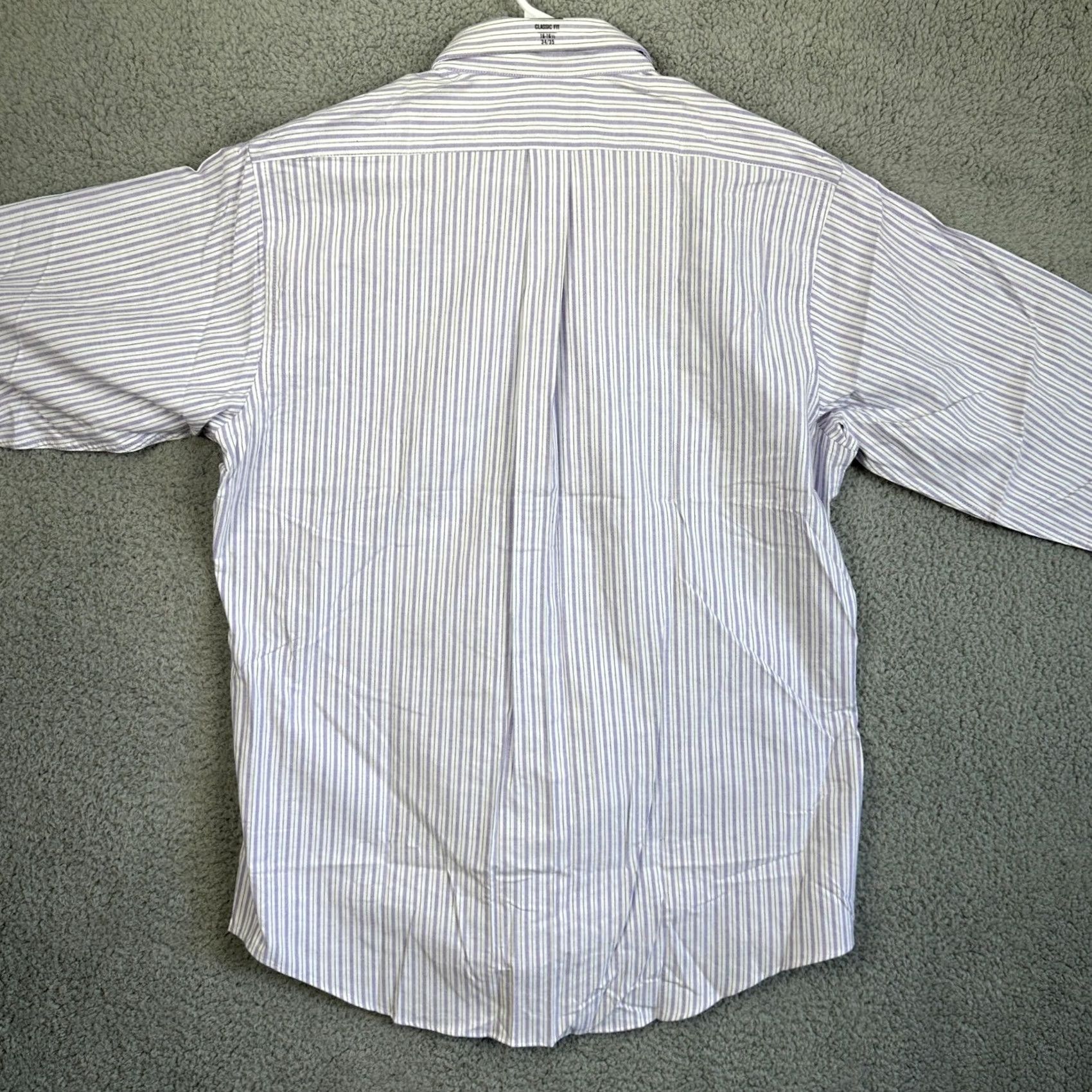 Chaps Chaps Shirt Dress Mens 16-16.5 34-35 White Purple Stripes Classic Fit Oxford NEW Shirt Mens 16-16.5 34-35 White Purple Stripes Classic Fit Oxford NEW Size 42R - 3 Thumbnail