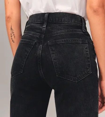 Abercrombie & Fitch Abercrombie & Fitch 90s Relaxed Fit High Waist Jeans Black Size 25" / US 0 / IT 36 - 3 Thumbnail