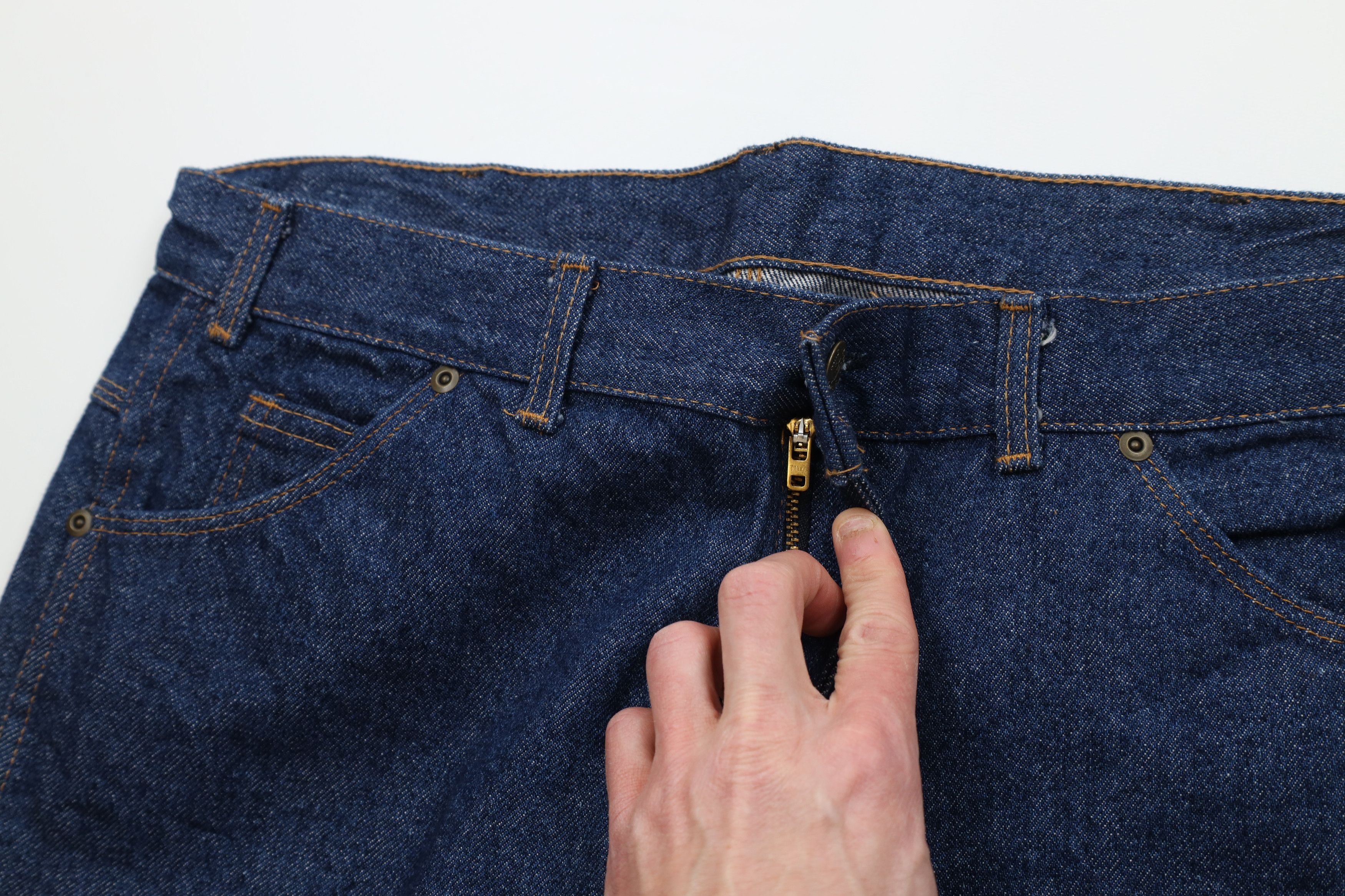 Vintage Vintage 70s Streetwear Wide Leg Denim Jeans Blue Cotton USA Size US 38 / EU 54 - 7 Thumbnail