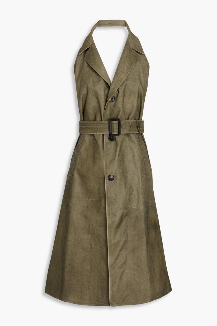Maison Margiela o1y0625 Midi Dress in Military Green Size XS / US 0-2 / IT 36-38 - 1 Thumbnail