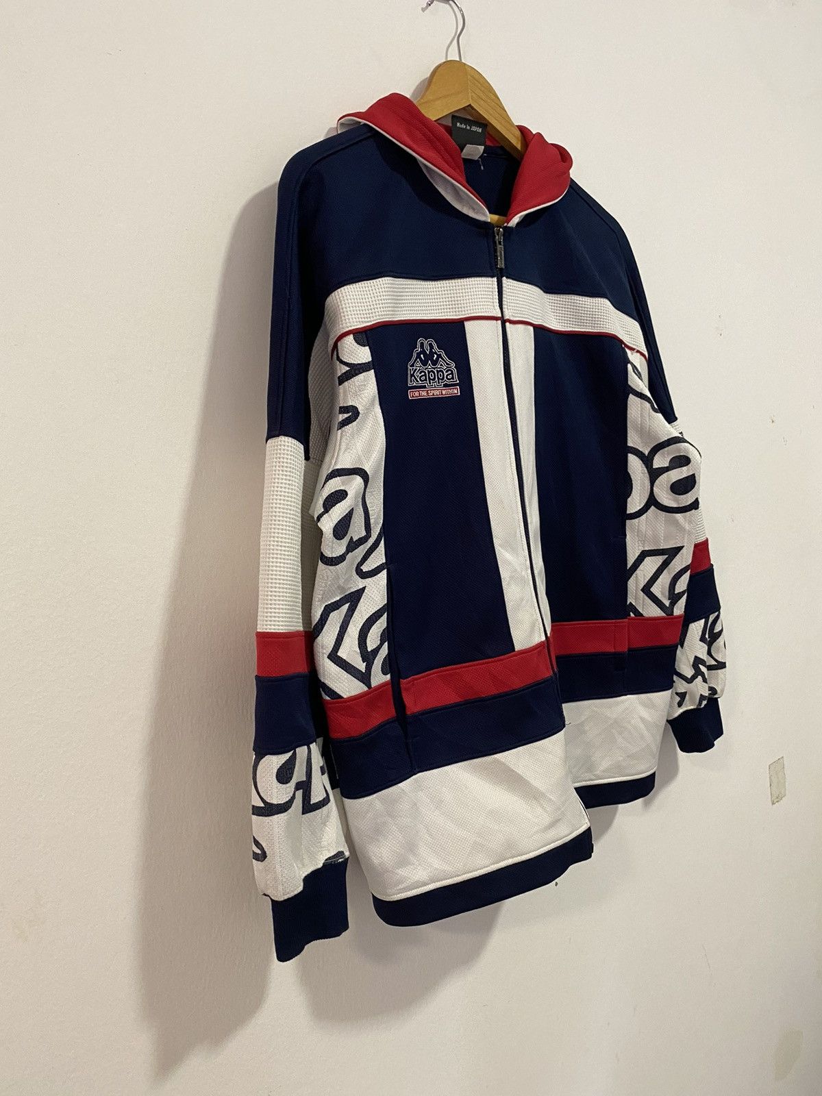 Kappa × Vintage Vintage Kappa Big Logo Colour Block Hooded Jacket Size US M / EU 48-50 / 2 - 2 Thumbnail