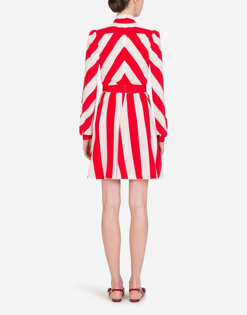 Dolce & Gabbana o1y0825 Mini Dress in Red/White Size M / US 6-8 / IT 42-44 - 3 Thumbnail