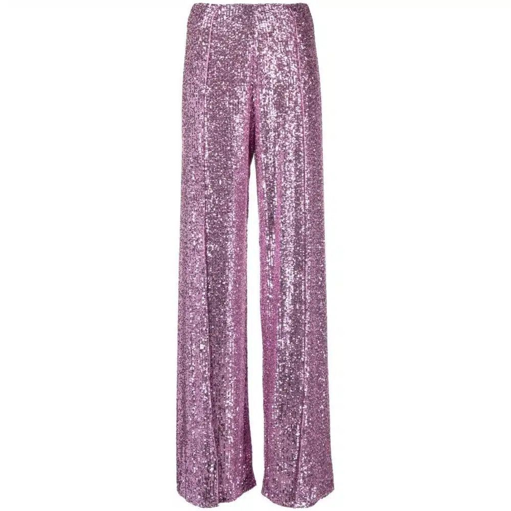 Tom Ford o1loc1c1124 PAW437 Liquid Sequins Wide Pant in Pink Size 24" / US 00 / IT 34 - 1 Thumbnail