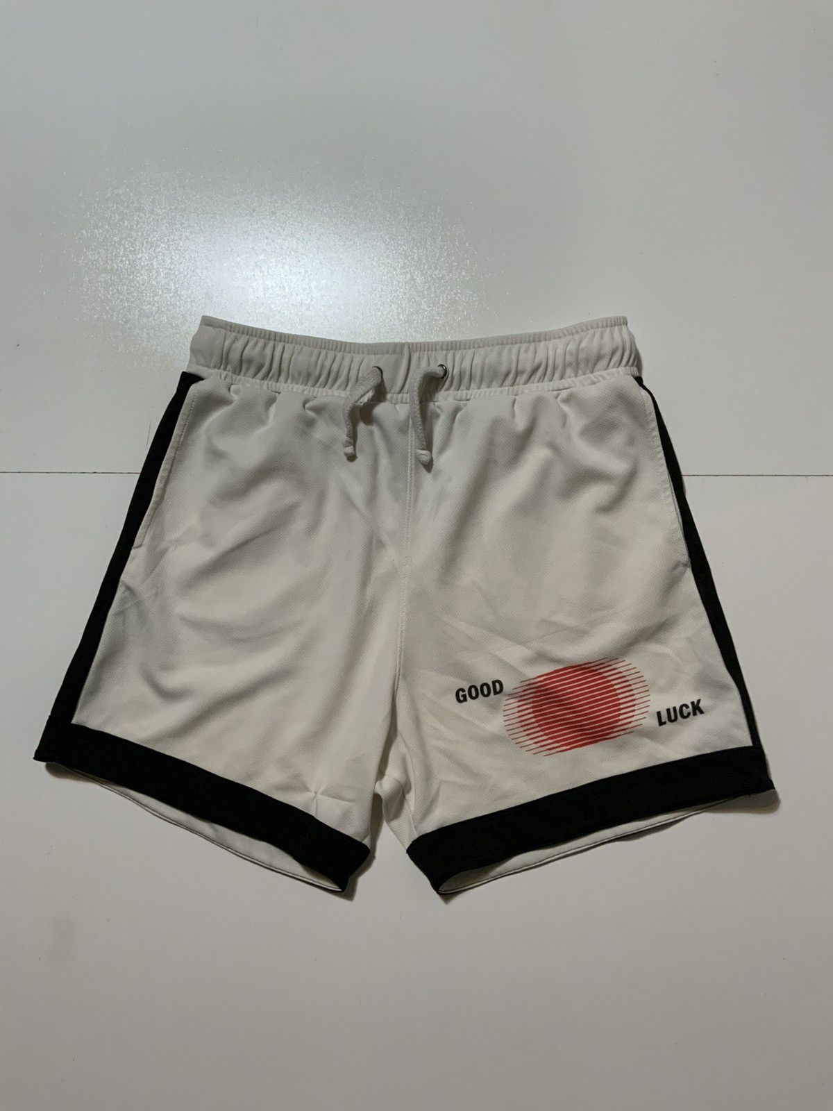 Mr. Saturday Mr. Saturday Good Luck 5” Inseam Vintage White Moto Shorts Size US 32 / EU 48 - 2 Thumbnail