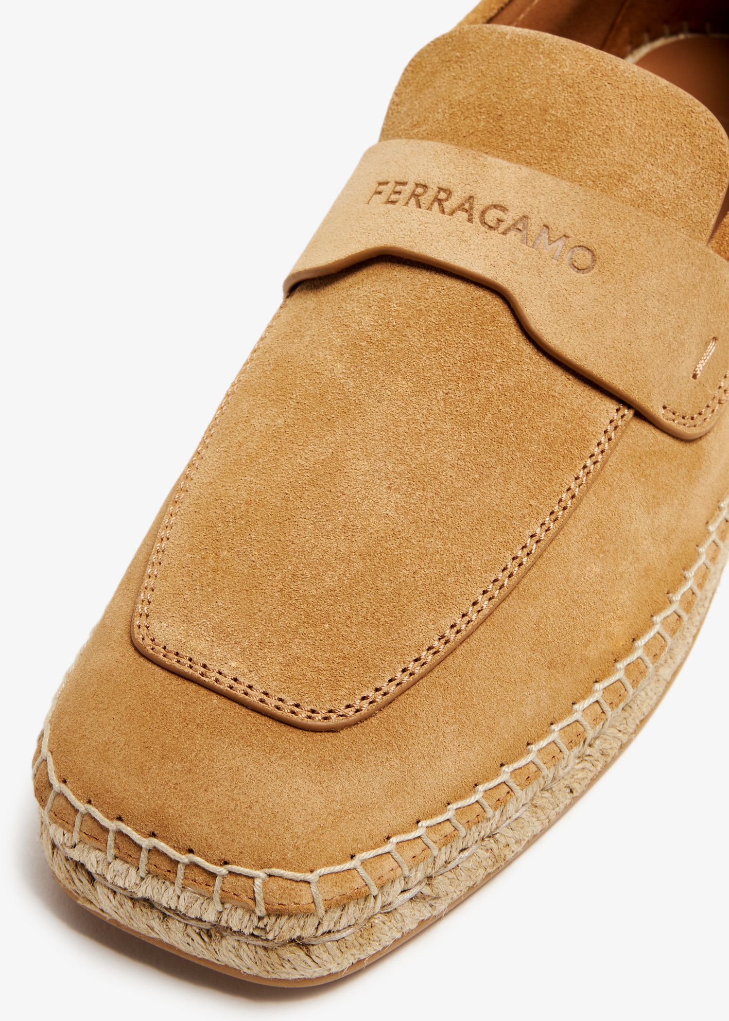 Salvatore Ferragamo o1s1rm0924 Suede Loafers in Light Camel Size US 7 / EU 40 - 3 Thumbnail