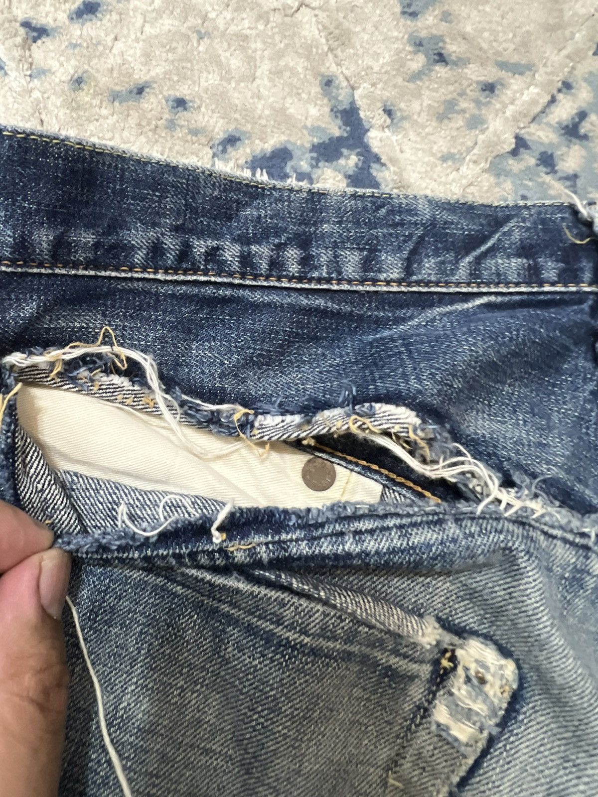 Full Count & Co. Vintage Full Count & Co Selvedge Distressed Jeans Denim Size US 34 / EU 50 - 14 Thumbnail