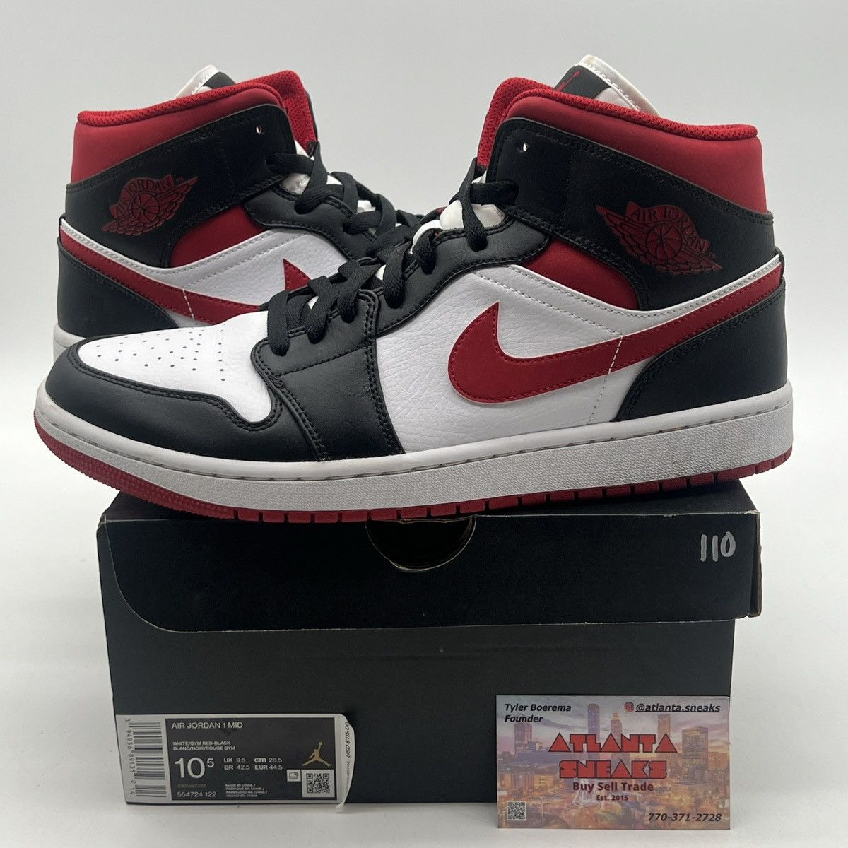 Air Jordan 1 mid black gym red