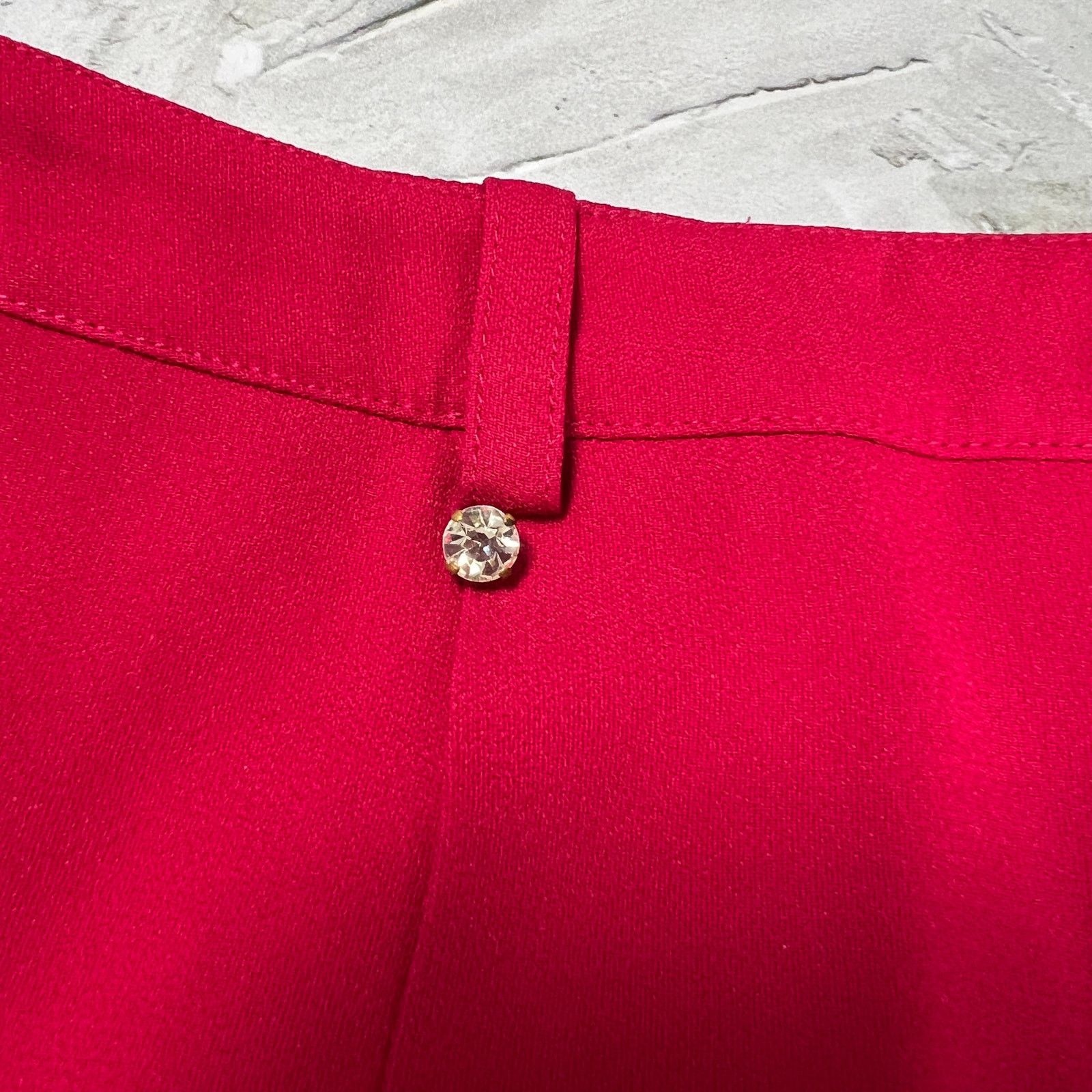 Sonia Rykiel Sonia Rykiel Paris Red Wide Leg Pants FR40 Size 28" / US 6 / IT 42 - 7 Thumbnail