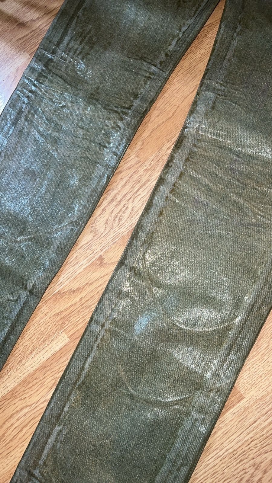 Dior × Hedi Slimane Dior SS04 Dirty Blue / Bleu Claire Waxed Clawmark Denims Size US 32 / EU 48 - 5 Thumbnail