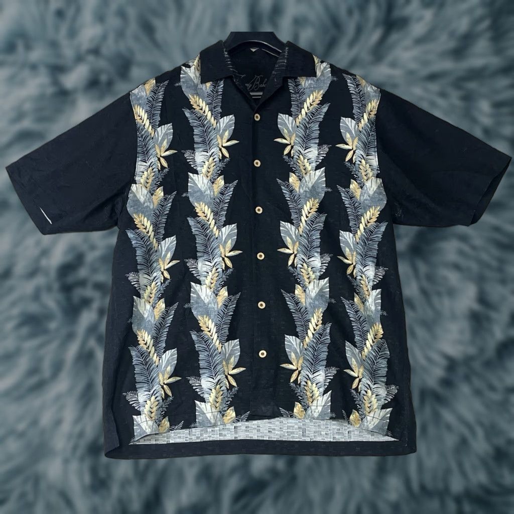 Tommy Bahama Tommy Bahama Shirt Mens Black Silk Floral Hawaiian Button-Up Camp Casual Size L Size US L / EU 52-54 / 3 - 1 Thumbnail