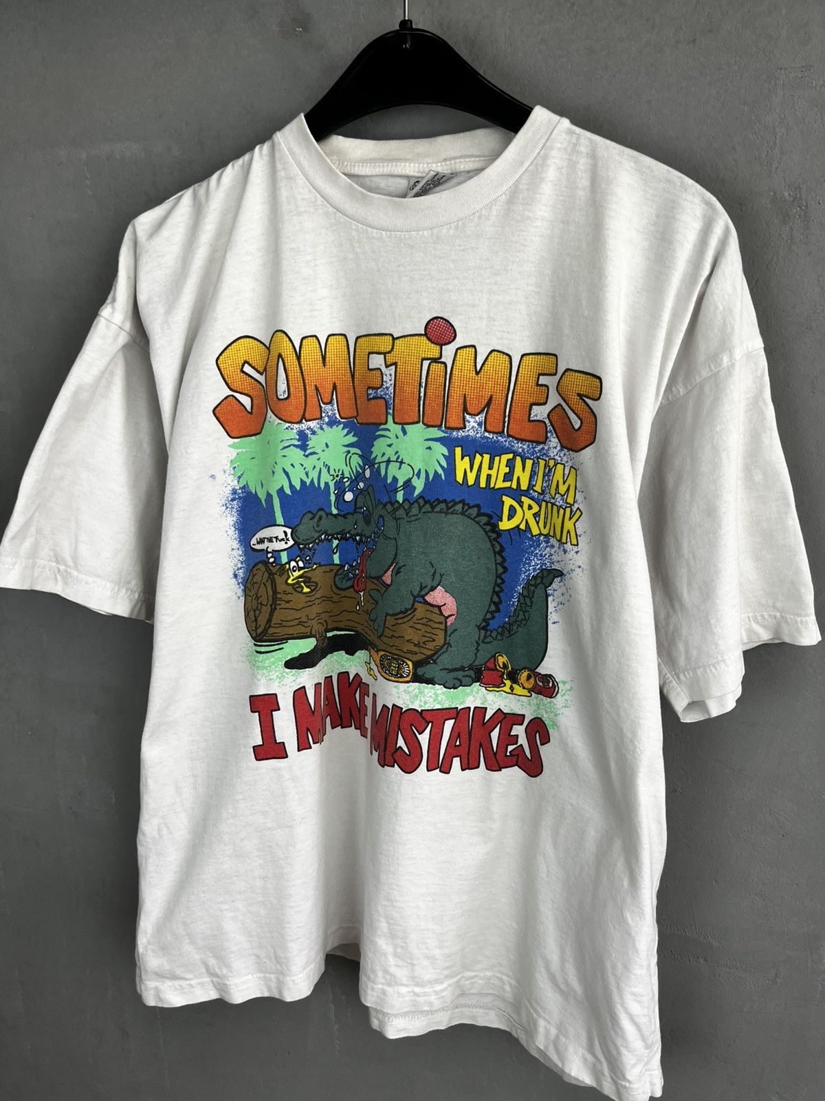 Designer Sometimes when im drunk t shirt vintage 1990 Size US M / EU 48-50 / 2 - 5 Thumbnail