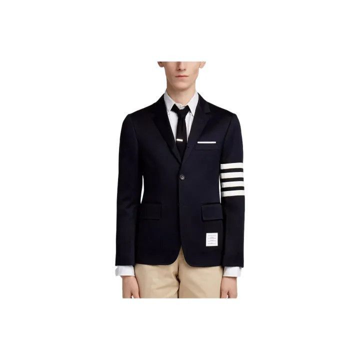 Thom Browne Thom Browne Navy Striped Suit Jacket for Men -2507 Size US M / EU 48-50 / 2 - 7 Thumbnail