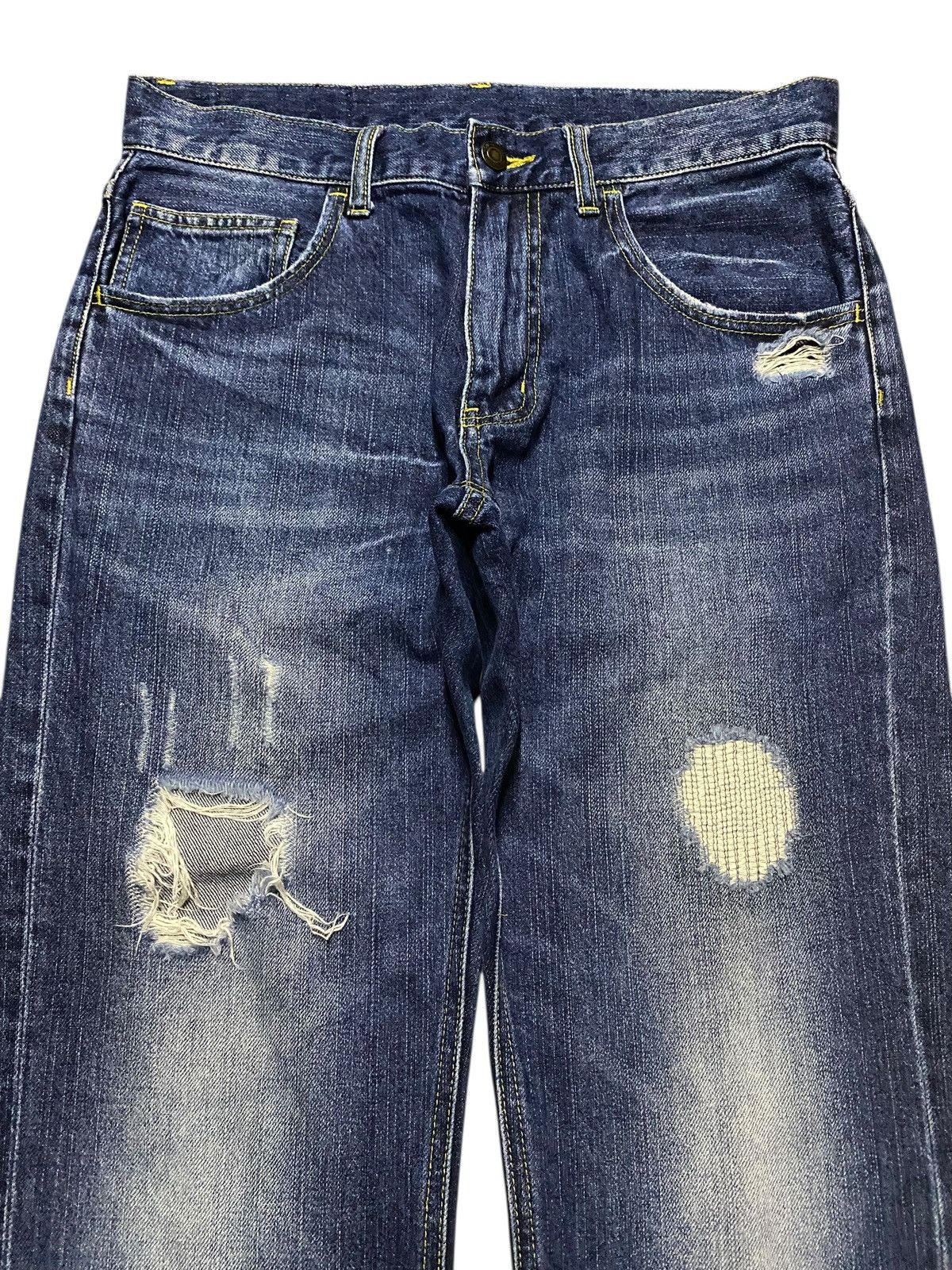 Prps Vintage Japanese Brand Blue Limitless Distressed Loose Jeans Size US 32 / EU 48 - 3 Thumbnail