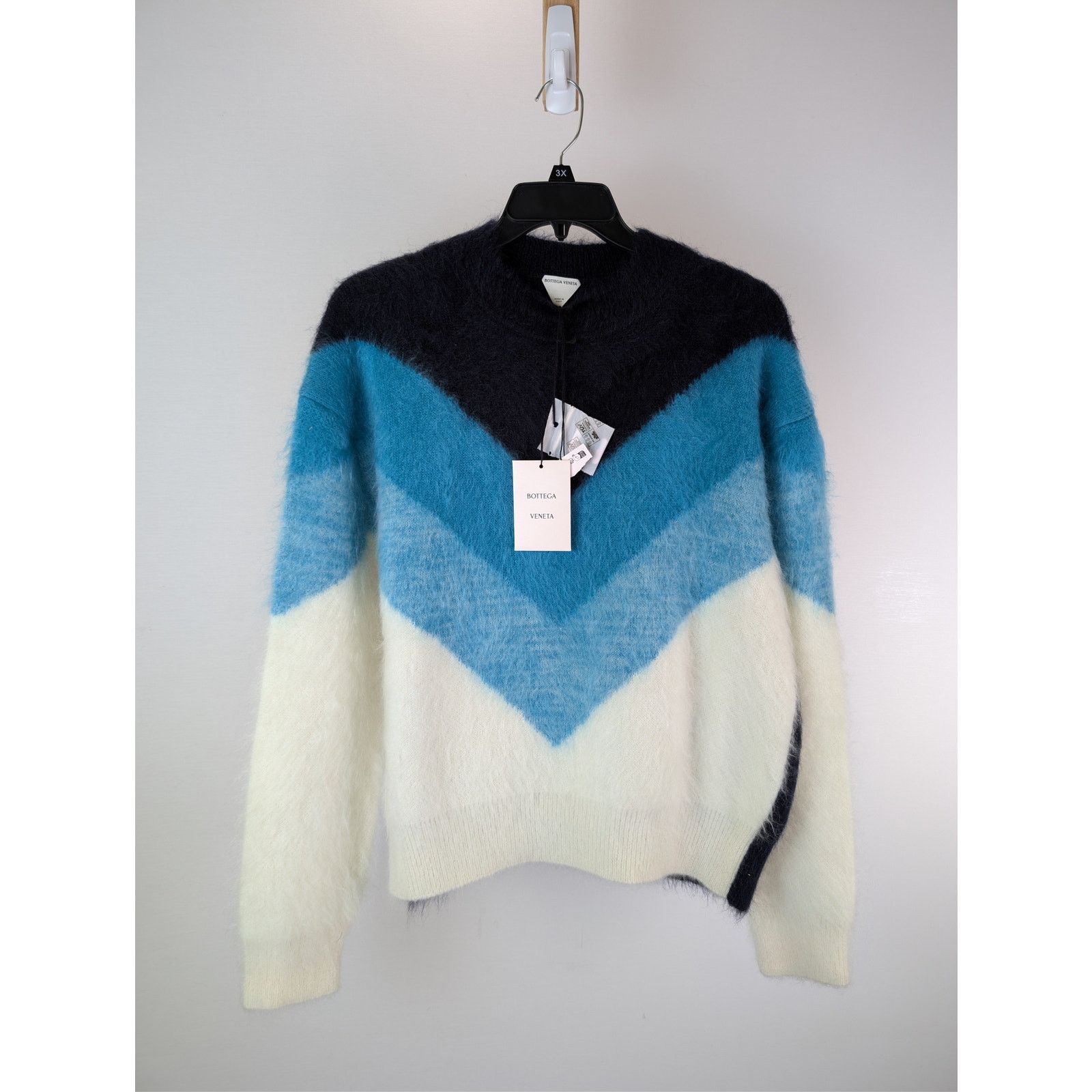 Bottega Veneta o1rshd1 wool mohair chevron jumper Knitwear Sweatshirt Size US M / EU 48-50 / 2 - 1 Thumbnail