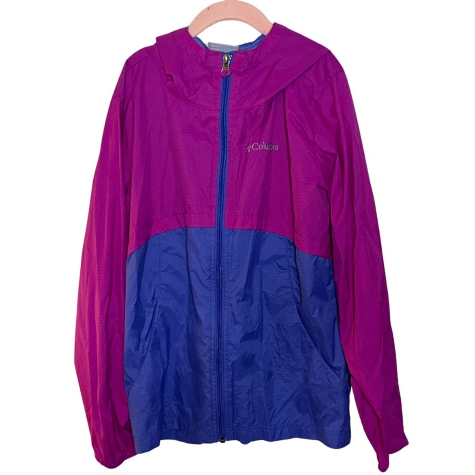 Columbia Columbia Girls Purple/Pink Colorblock Windbreaker Size 10/12 Size M / US 6-8 / IT 42-44 - 1 Thumbnail