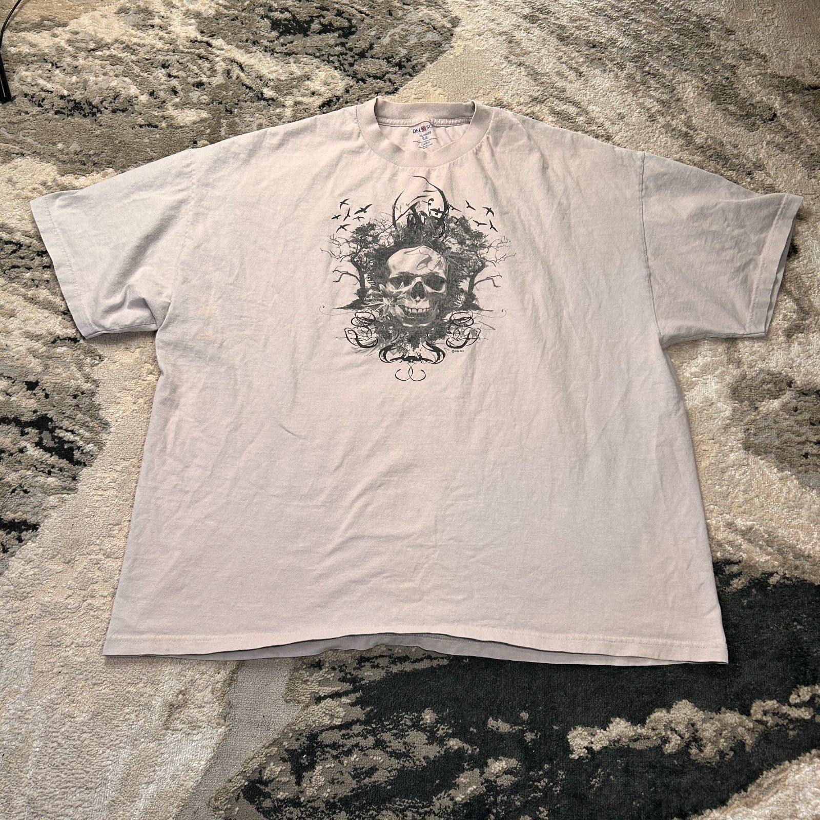 & Other Stories Delsol Myrtle Beach Skull T Shirt Mens 3XL Gray Cotton Grap Size US XXL / EU 58 / 5 - 1 Thumbnail