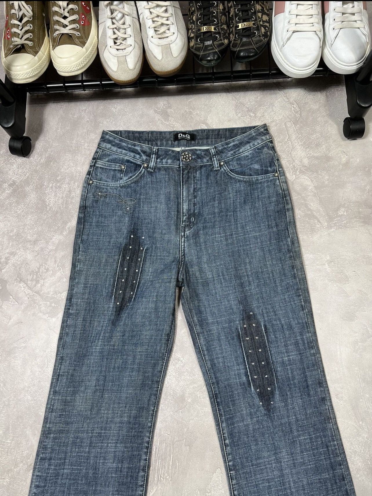 Dolce & Gabbana × Vintage Vintage Dolce Gabbana Distressed Jeans Size 33" - 7 Thumbnail