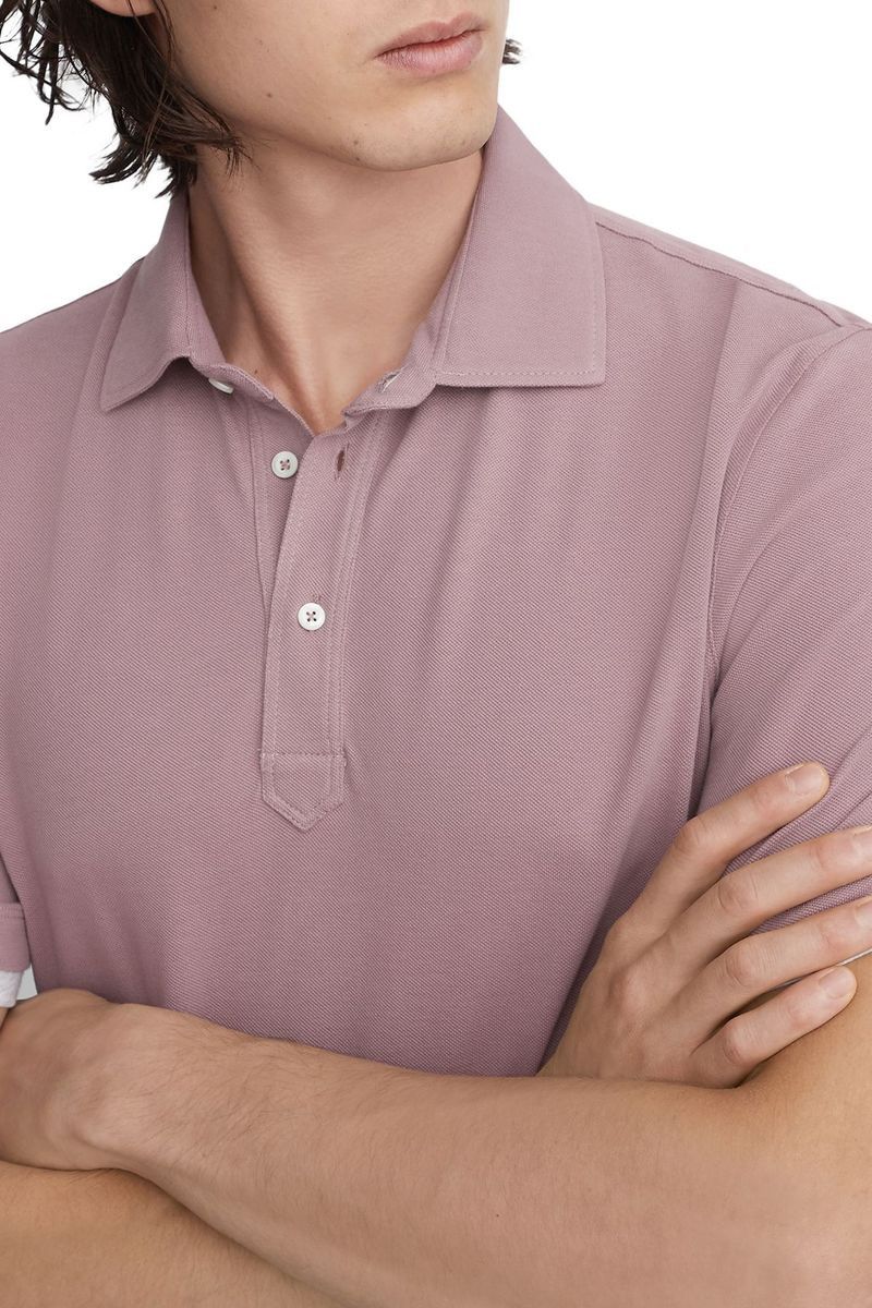 Brunello Cucinelli o1la1rc1a0425 Polo T-Shirt in Purple Size US XL / EU 56 / 4 - 4 Thumbnail