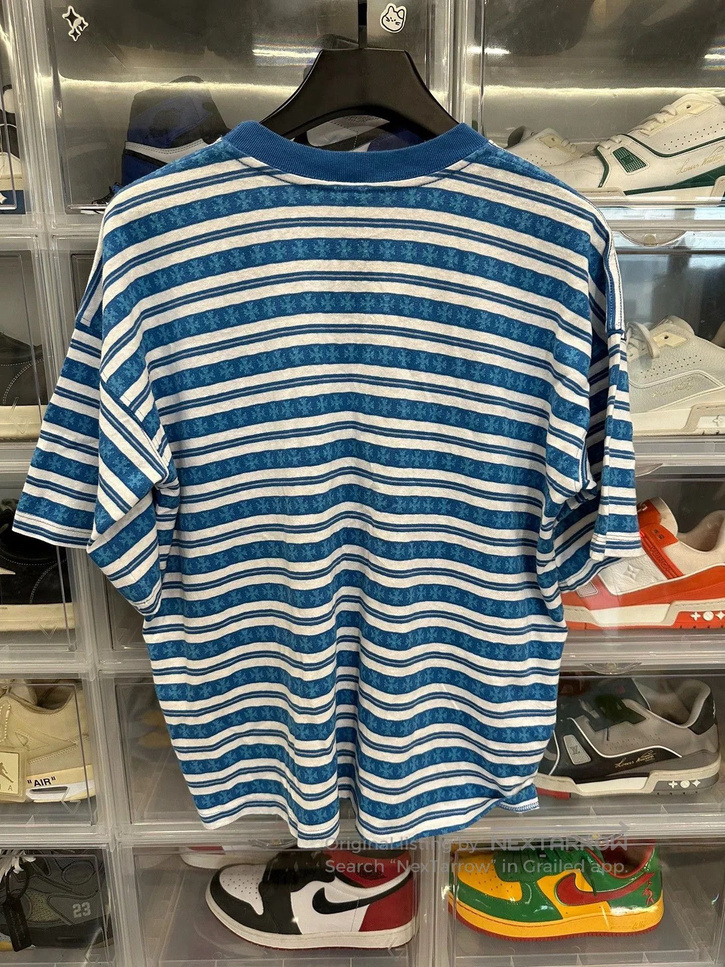 Chrome Hearts Chrome Hearts Blue Striped Short Sleeve Shirt. Size US S / EU 44-46 / 1 - 3 Thumbnail