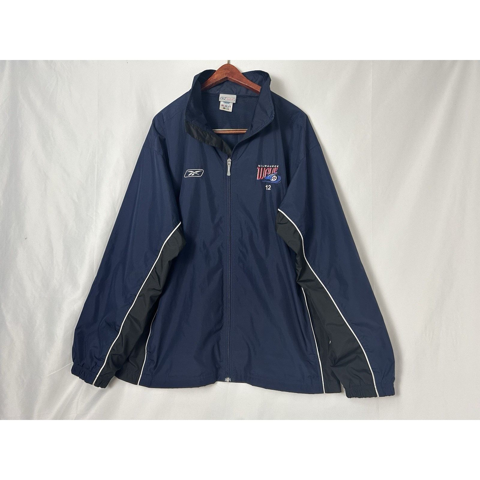VTG Milwaukee Wave Reebok Team Issue Jacket MASL #12
