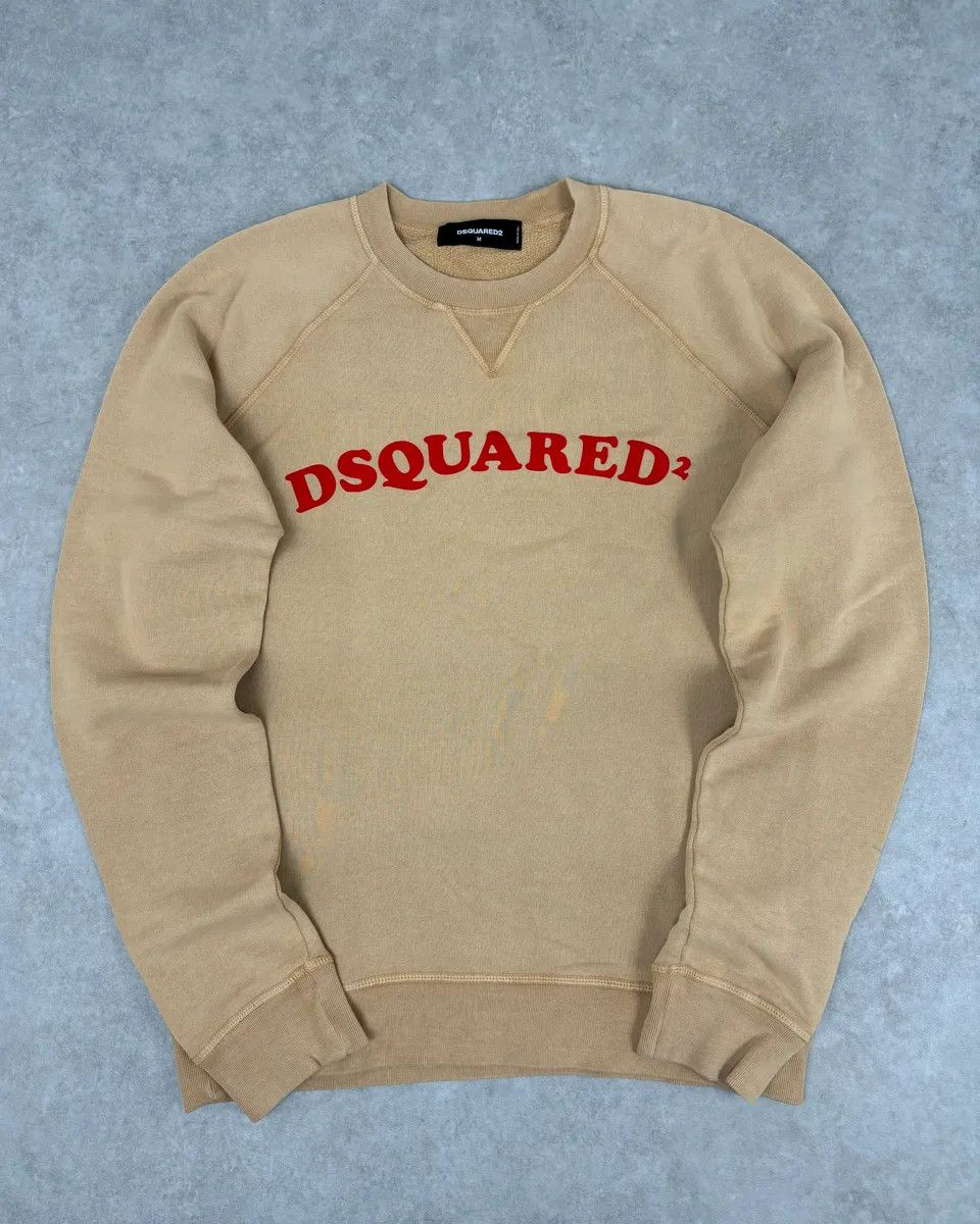 Dsquared2 AW2018 Dsquared2 Beige Red Writing Crewneck Sweater Size US M / EU 48-50 / 2 - 1 Thumbnail
