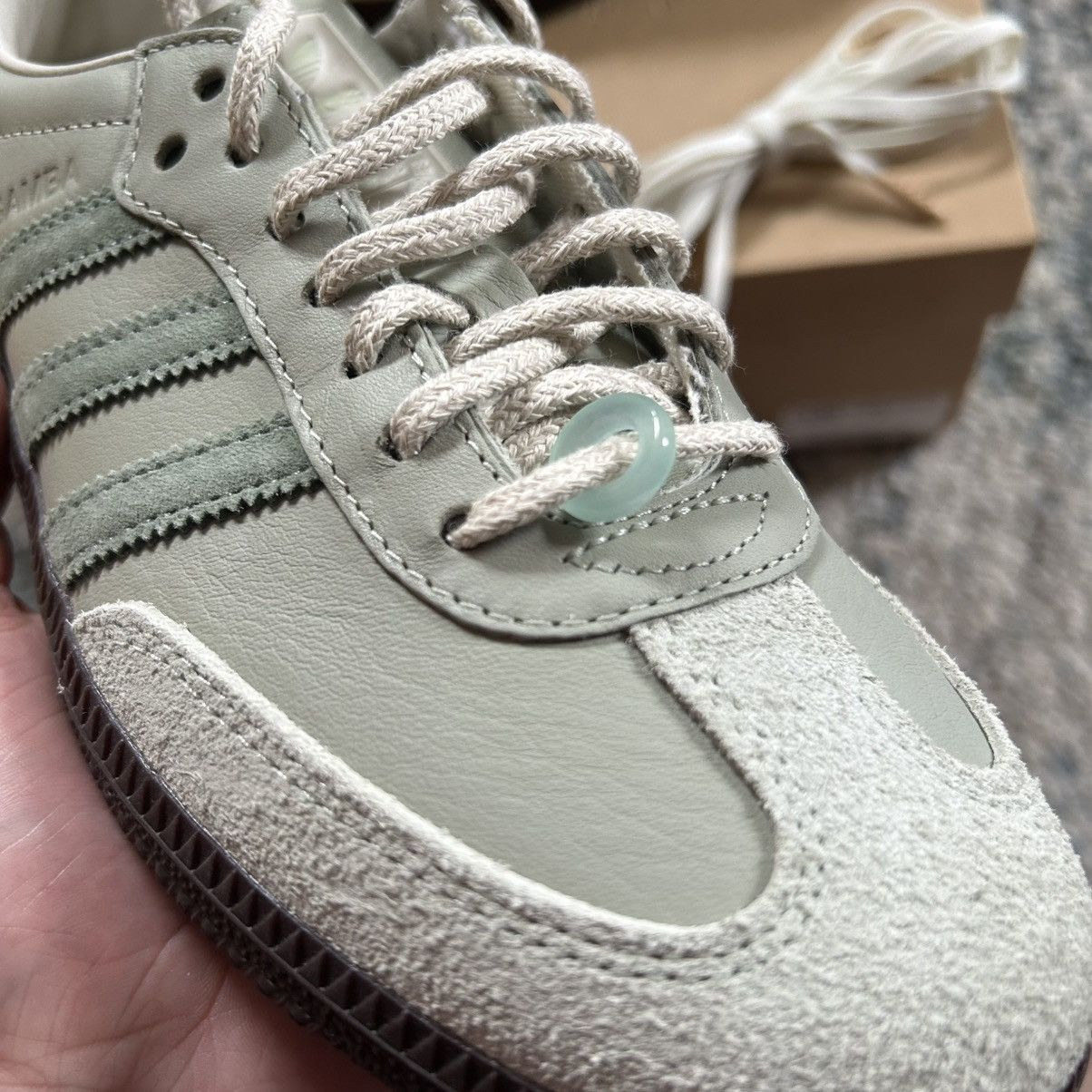 Adidas Samba OG suede MAHA Half Green Silver Matcha Jade Off White Size US 8 / IT 38 - 3 Thumbnail