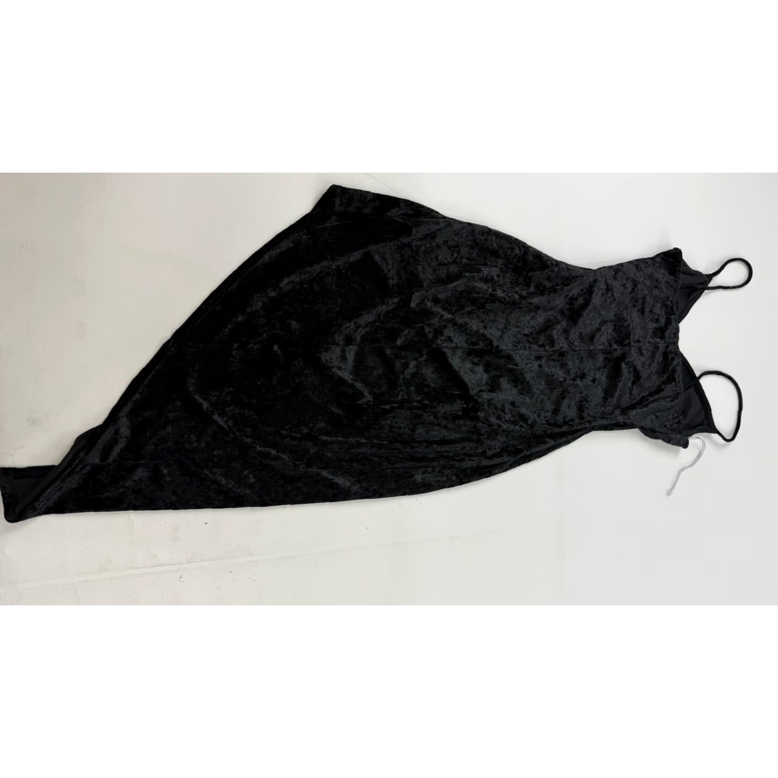 Velvet VINTAGE The Vintage Shop Dress Womens Medium Black Velvet Bodycon Asymmetrical Hem Size M / US 6-8 / IT 42-44 - 6 Thumbnail