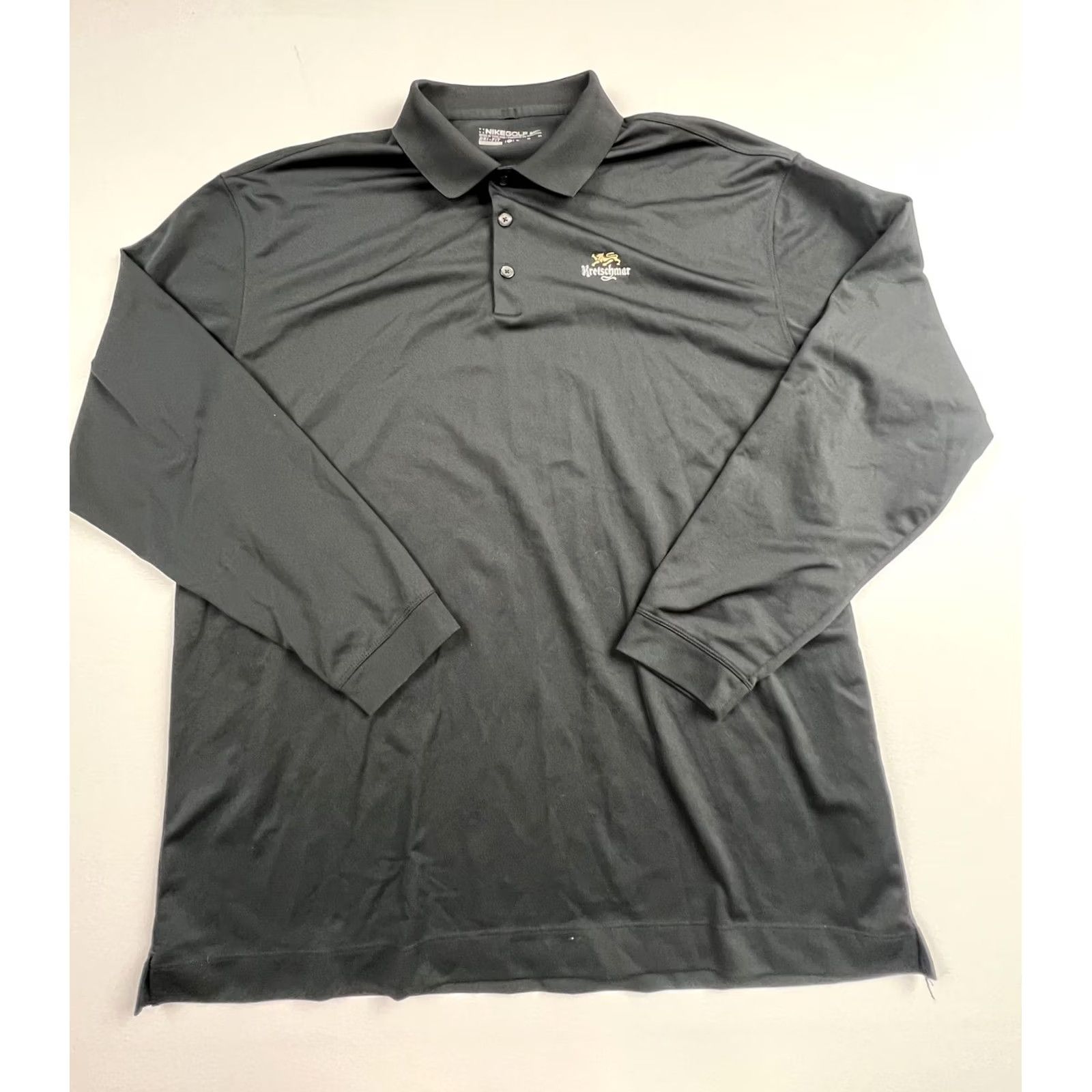 Nike Nike Golf Dri-FIT Polo Shirt Mens XL Black Long Sleeve Shirt Polo Men's XL Black Nike Swoosh Kretschmar Logo Golf Size US XL / EU 56 / 4 - 2 Thumbnail