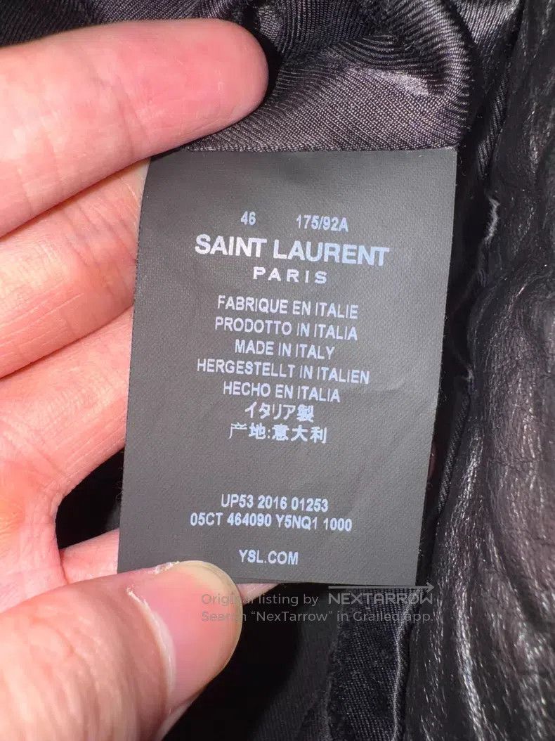 Saint Laurent Paris Saint Laurent Paris Lamb Fur Revere Collar Double Pocket L Size US S / EU 44-46 / 1 - 8 Thumbnail