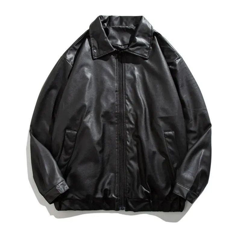 Japanese Brand × Vintage Motorcycle PU leather retro loose bomber jacket zipper y2k Size US L / EU 52-54 / 3 - 2 Thumbnail