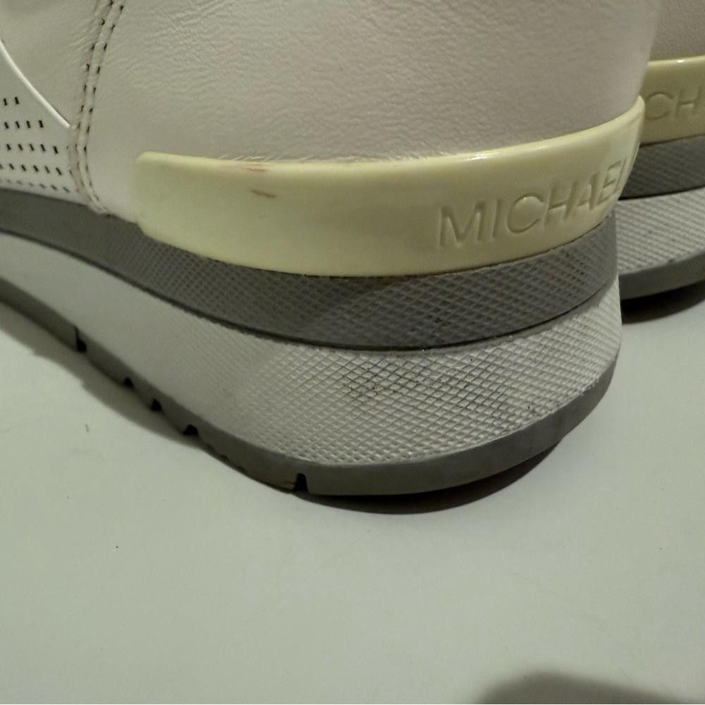Michael Kors MICHAEL Michael Kors Allie Sneakers Leather White Gray 7.5 Size US 7.5 / IT 37.5 - 7 Thumbnail