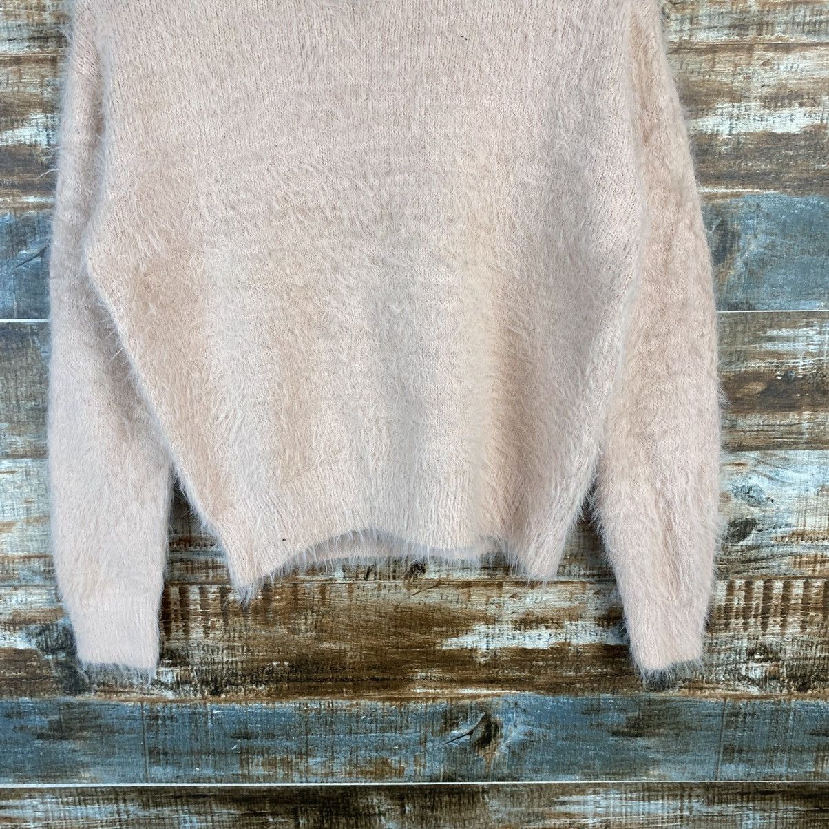 Japanese Brand DL Te Chichi Pink Mohair fur shaggy Knitwear #C1086 Size XS / US 0-2 / IT 36-38 - 3 Thumbnail