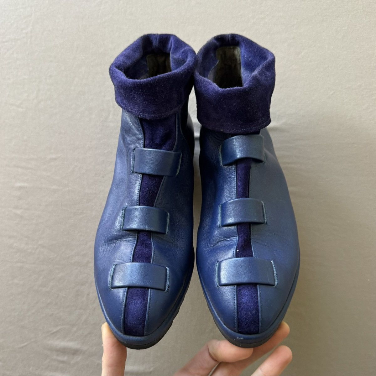 Charles Jourdan Vintage 90s Charles Jordan Avant Garde Leather Ankle Boots Size US 8 / IT 38 - 4 Thumbnail