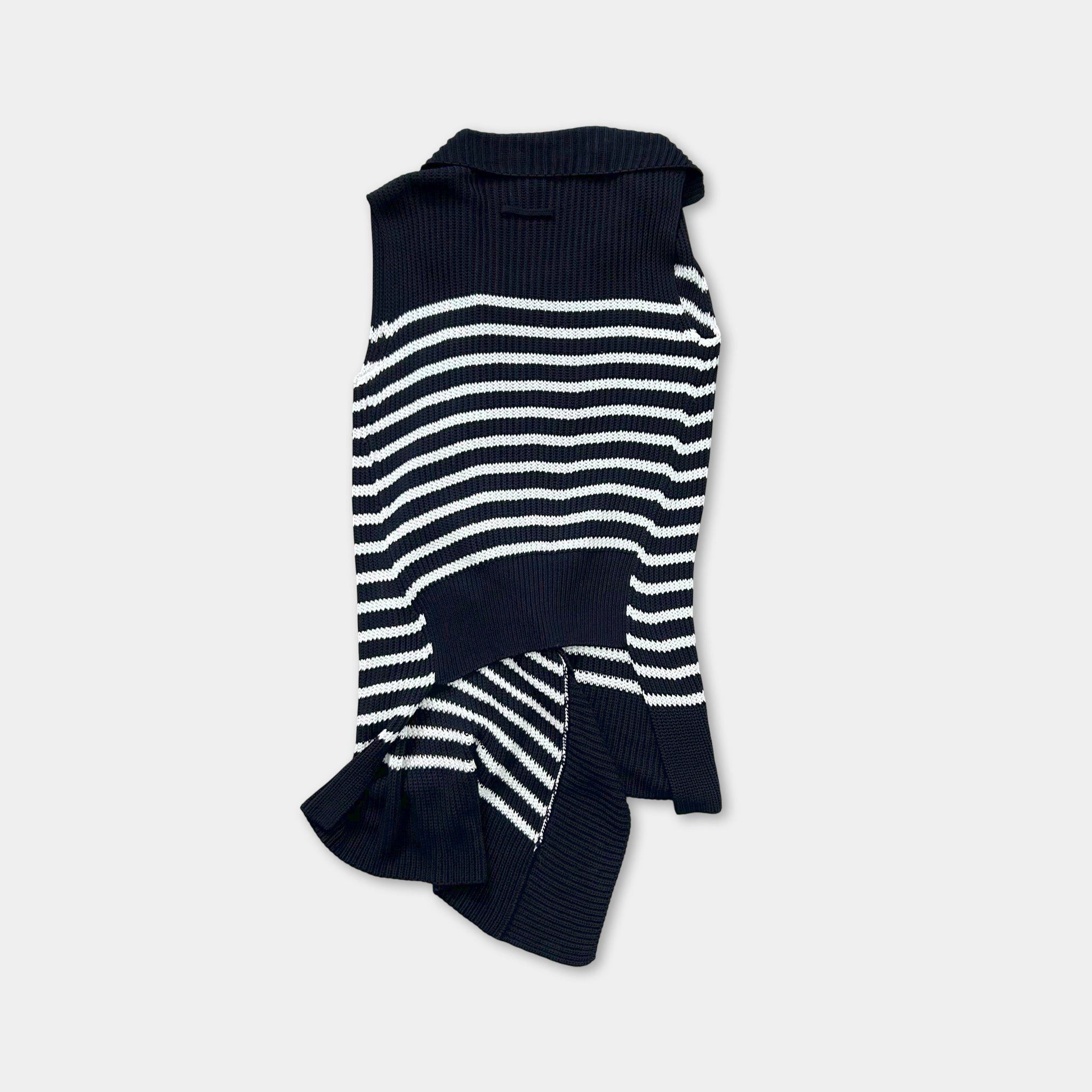 Jean Paul Gaultier Jean Paul Gaultier Sleeveless Long Striped Cardigan Size US M / EU 48-50 / 2 - 5 Thumbnail