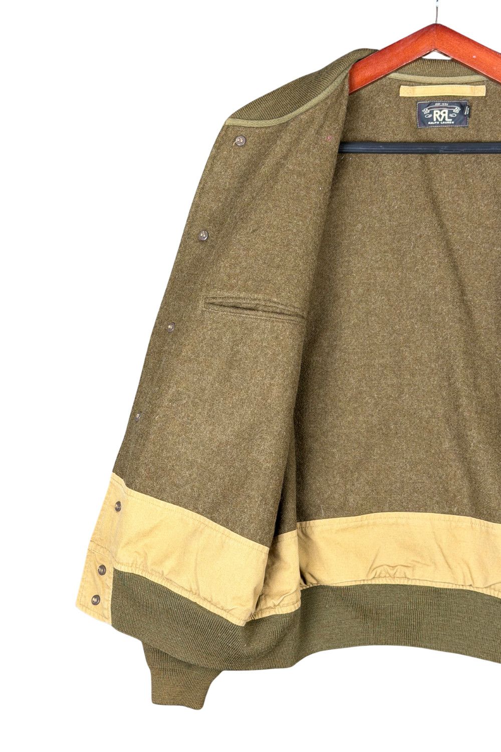 RRL Ralph Lauren RRL Wool Lined Canvas Work Jacket Khaki (00s Era) Size US M / EU 48-50 / 2 - 16 Thumbnail