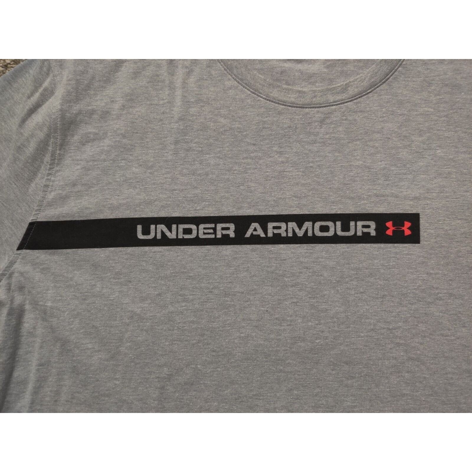 Under Armour Under Armour Shirt Adult Mens Large Gray Spell Out Box Logo Size US L / EU 52-54 / 3 - 2 Thumbnail