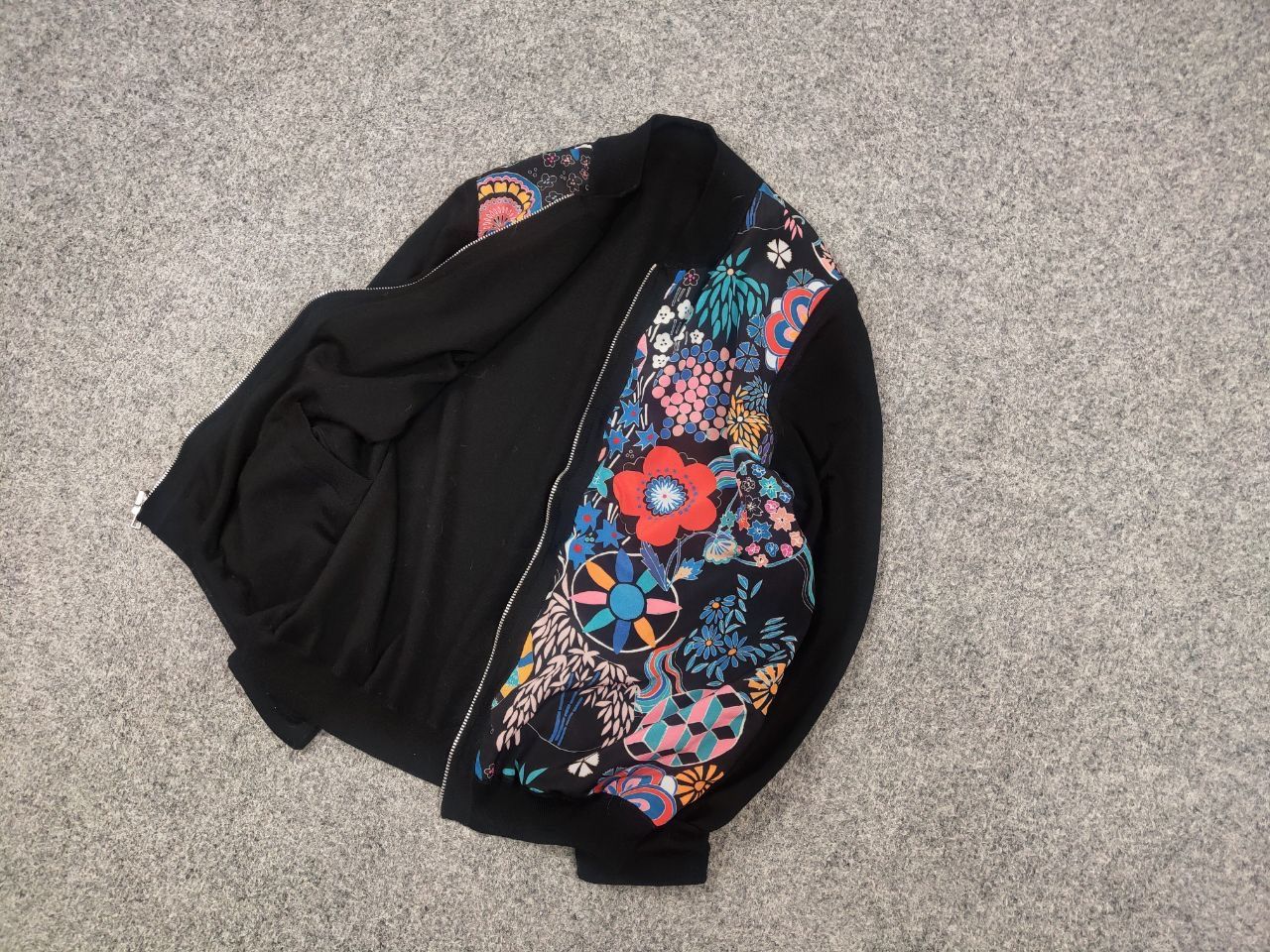 Paul Smith Paul Smith reversible Black Floral wool Bomber Light Jacket Size S / US 4 / IT 40 - 3 Thumbnail