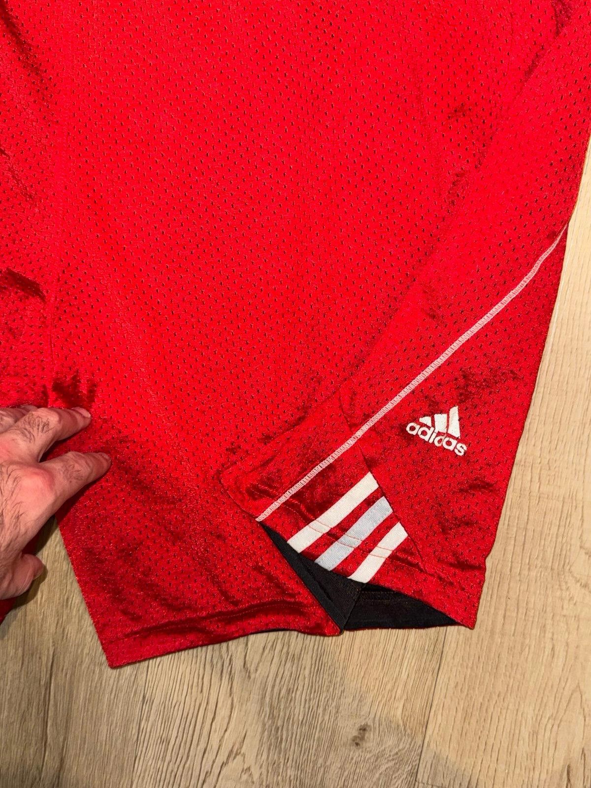 Adidas Vintage Y2K Adidas Red Soccer Shorts Heavyweight Sz XL Rare Size US 36 / EU 52 - 2 Thumbnail