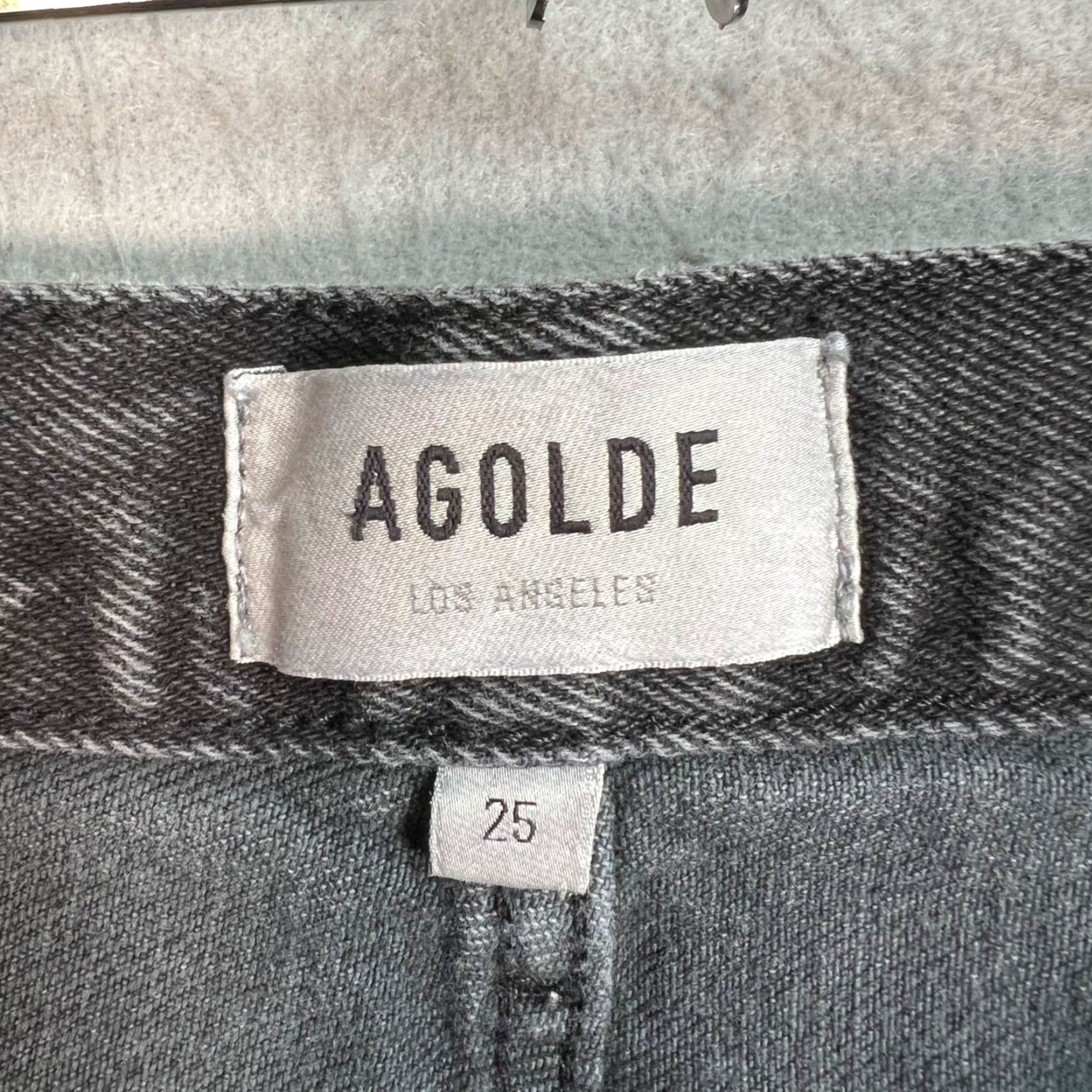 Agolde VINTAGE AGOLDE Womens Distressed High-Waisted Black Denim Jeans Size 25 Size 42" / US 20 - 3 Thumbnail