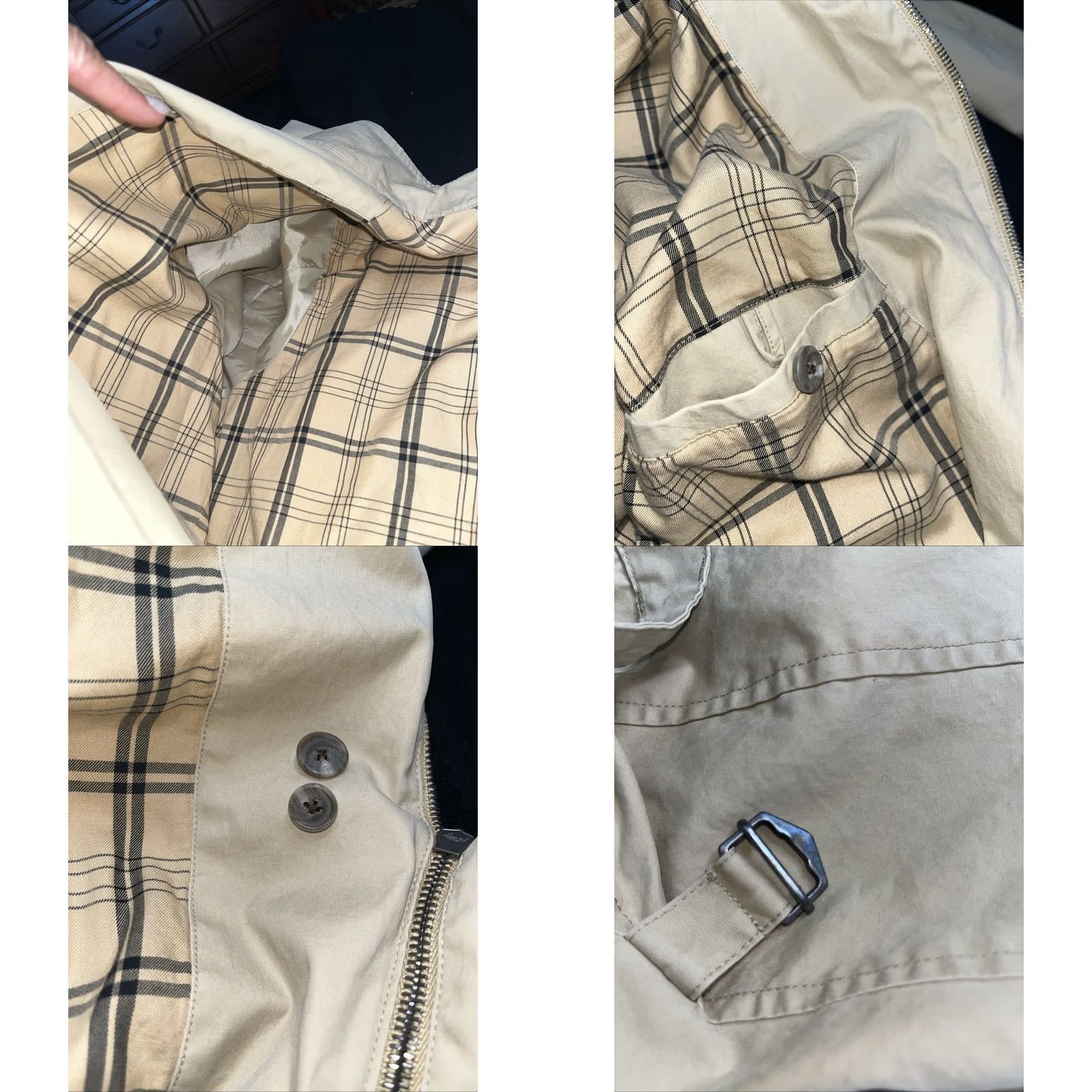 Polo Ralph Lauren VINTAGE Polo Golf Ralph Lauren Cotton Jacket Beige Plaid Long Sleeve Size L Mens Size US L / EU 52-54 / 3 - 8 Thumbnail