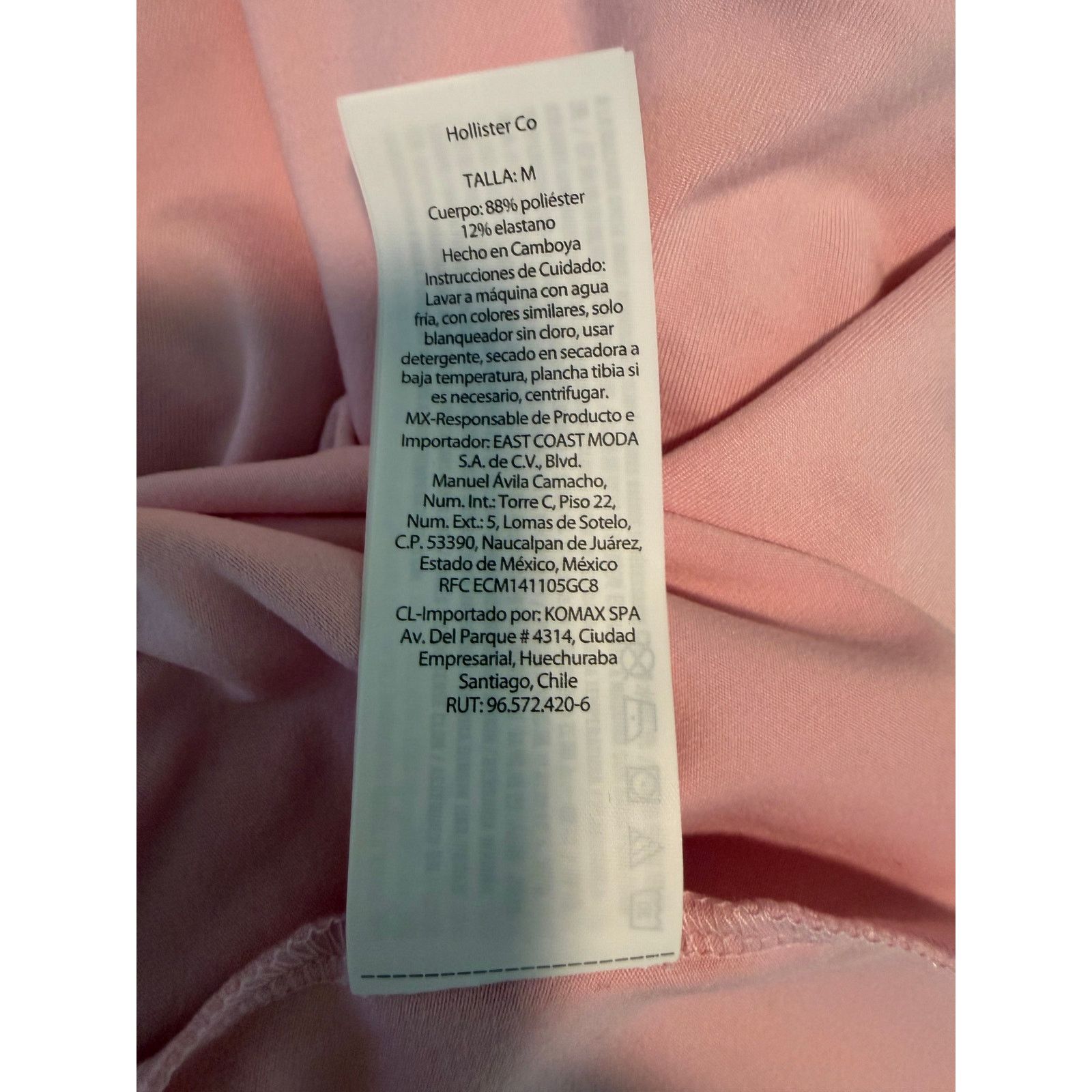 Hollister Hollister Pink Crew Neck T-Shirt Women Short Sleeve M - C019 Size M / US 6-8 / IT 42-44 - 6 Thumbnail