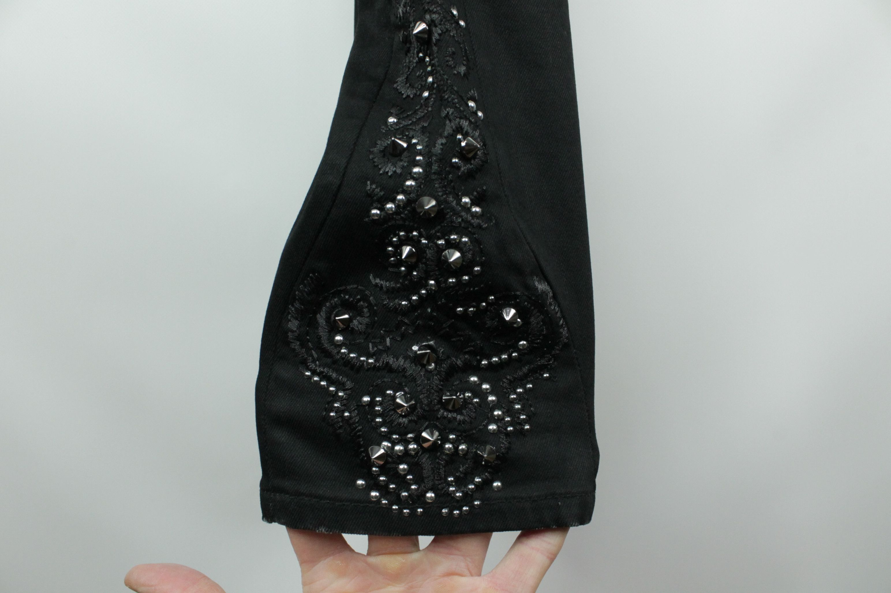 Designer × Philipp Plein Philipp Plein Strawberry Cheesecake Black Denim Women Jeans Size 26" / US 2 / IT 38 - 10 Thumbnail